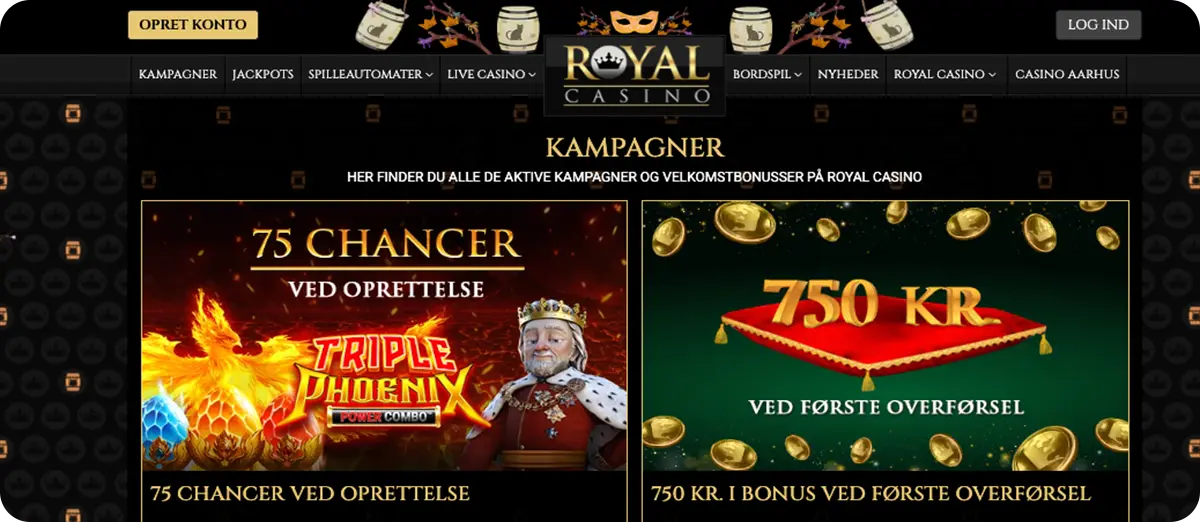 RoyalCasino - Løbende mandags casino kampagner