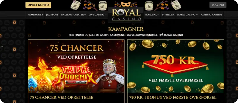 RoyalCasino - Løbende mandags casino kampagner