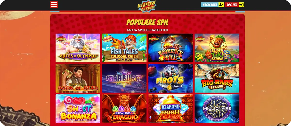 KapowCasino — Udvalgte gamle spillere modtager free spins
