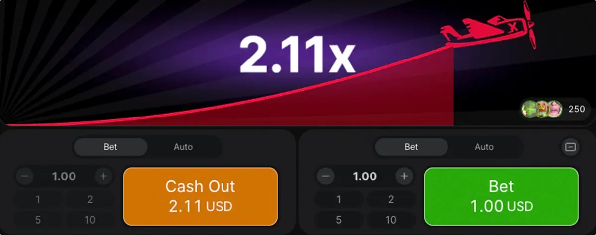 Aviator crash casino spil