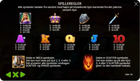 Bonusfunktioner og free spins med drageflammer