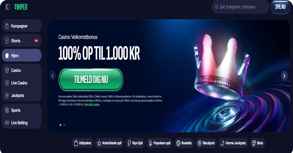 Swiper casino tema