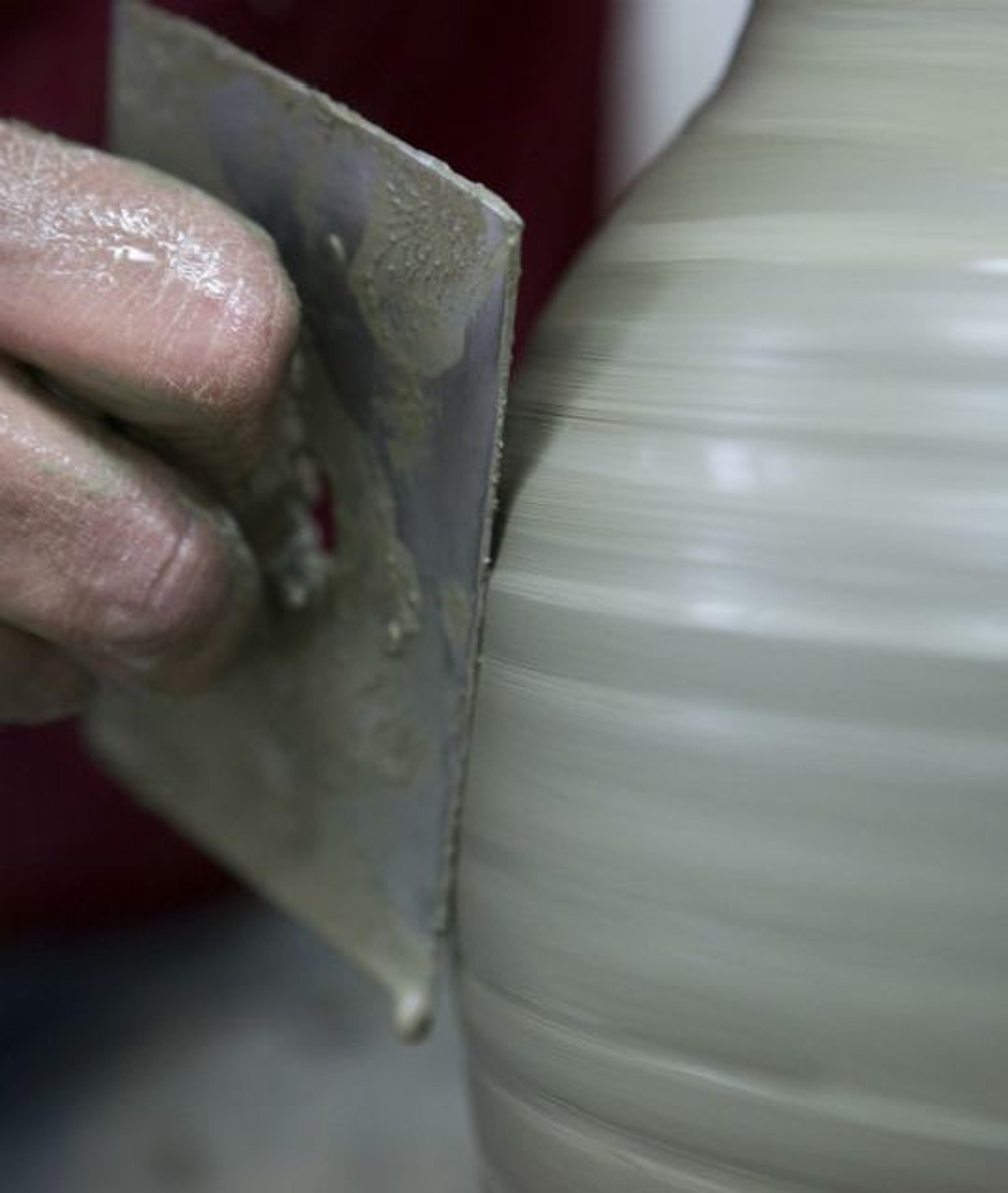 Pièce de Ceramica Pinto en cours de réalisation.