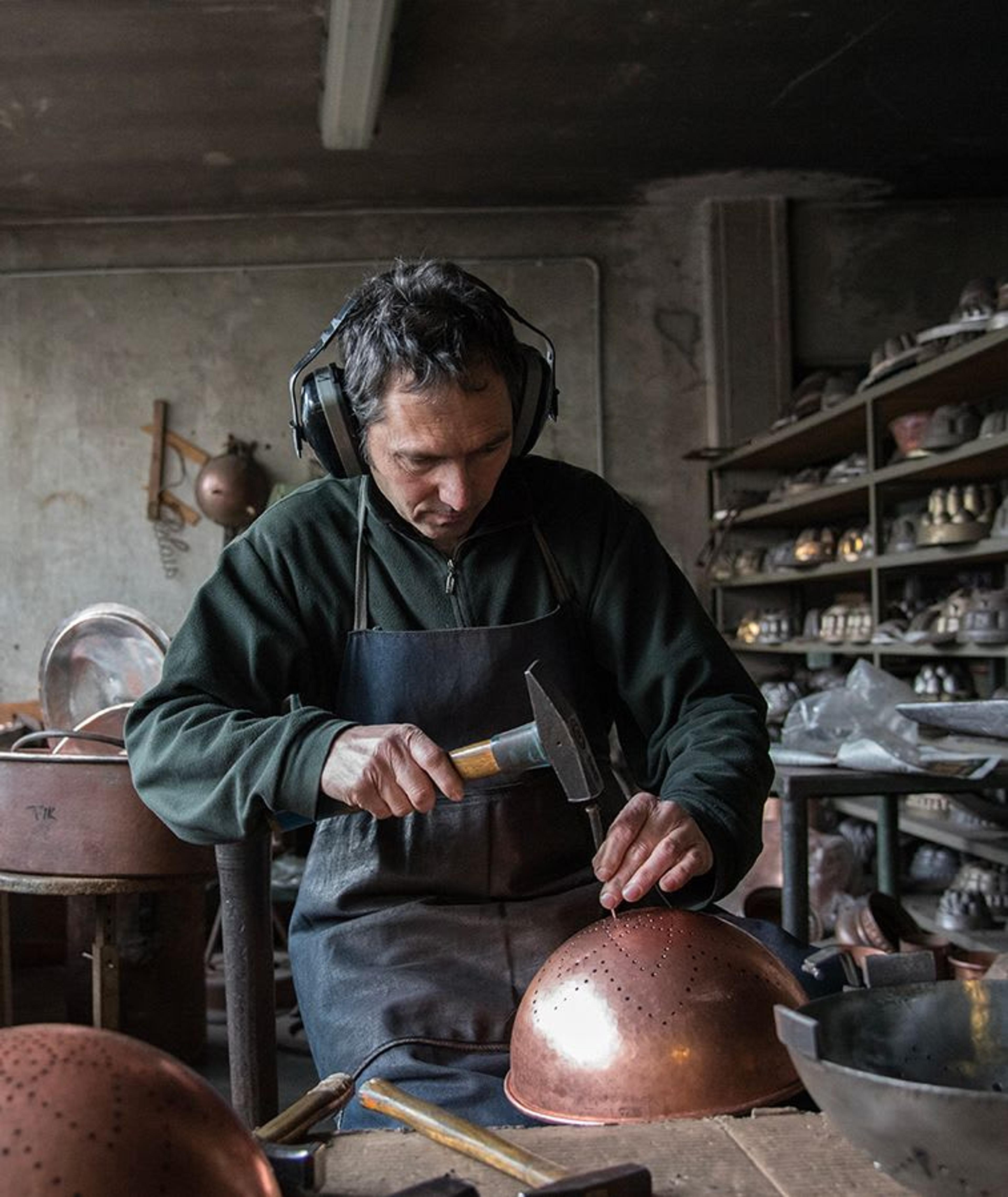 Copper Working at Navarini's Workshop