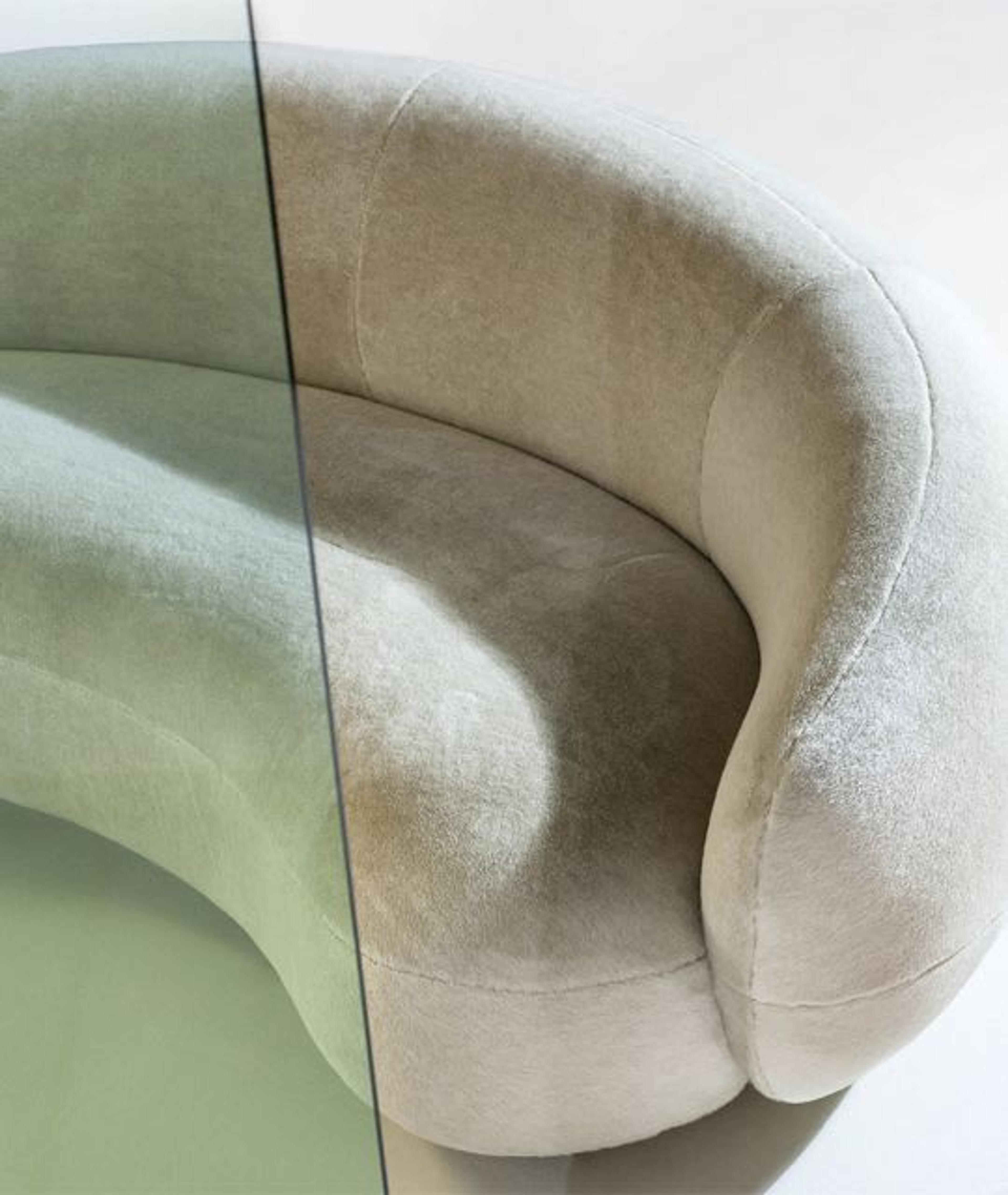 Curved details of the Julep sofa by Tacchini