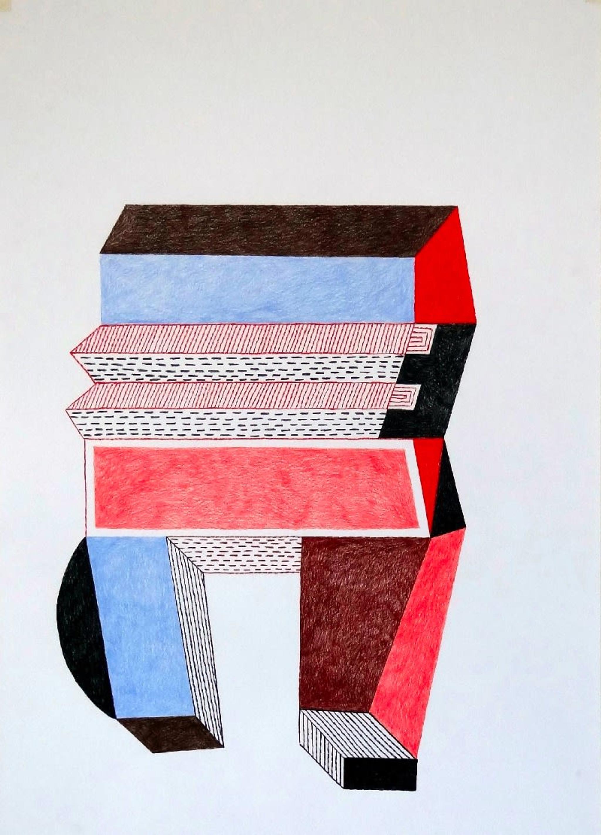 Big 8, de Nathalie Du Pasquier, dessin 2014, 70x100