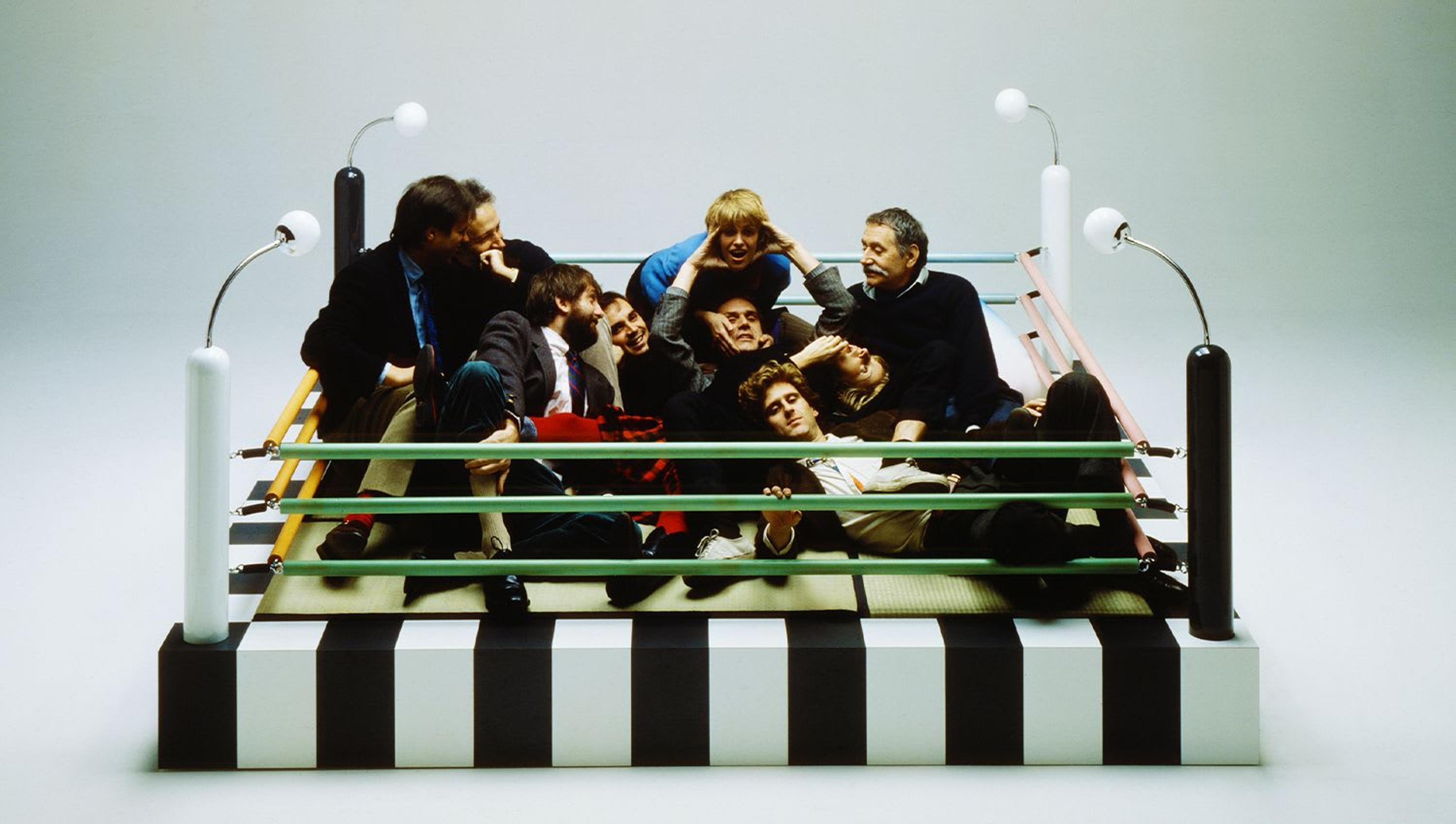 "Tawaraya" boxing ring by Masanori Umeda 1981 with the Designers of the Memphis Group - Credits: Studio Azzurro, 1981