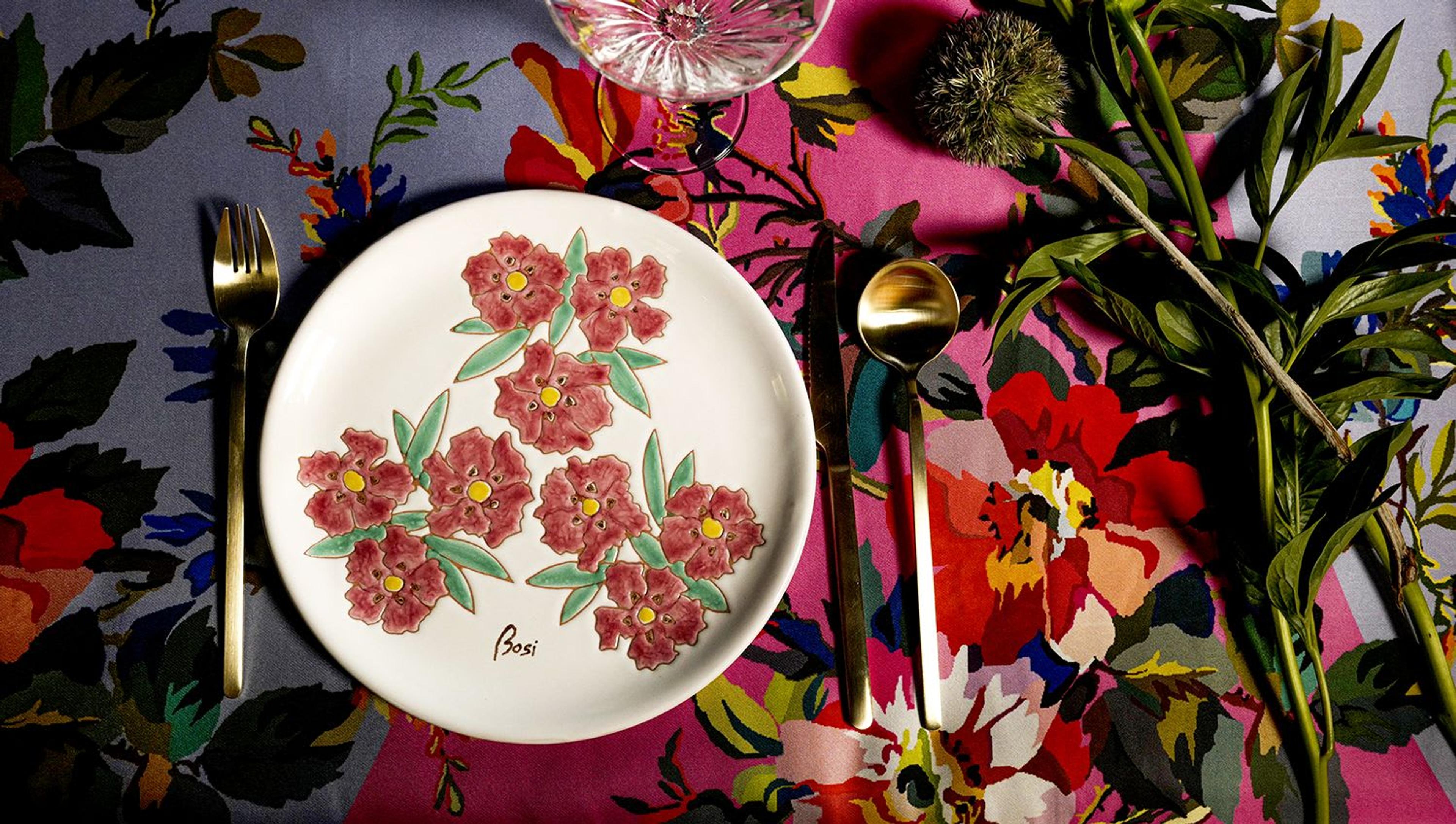Primavera Pink Decorative Plate by Cerasarda