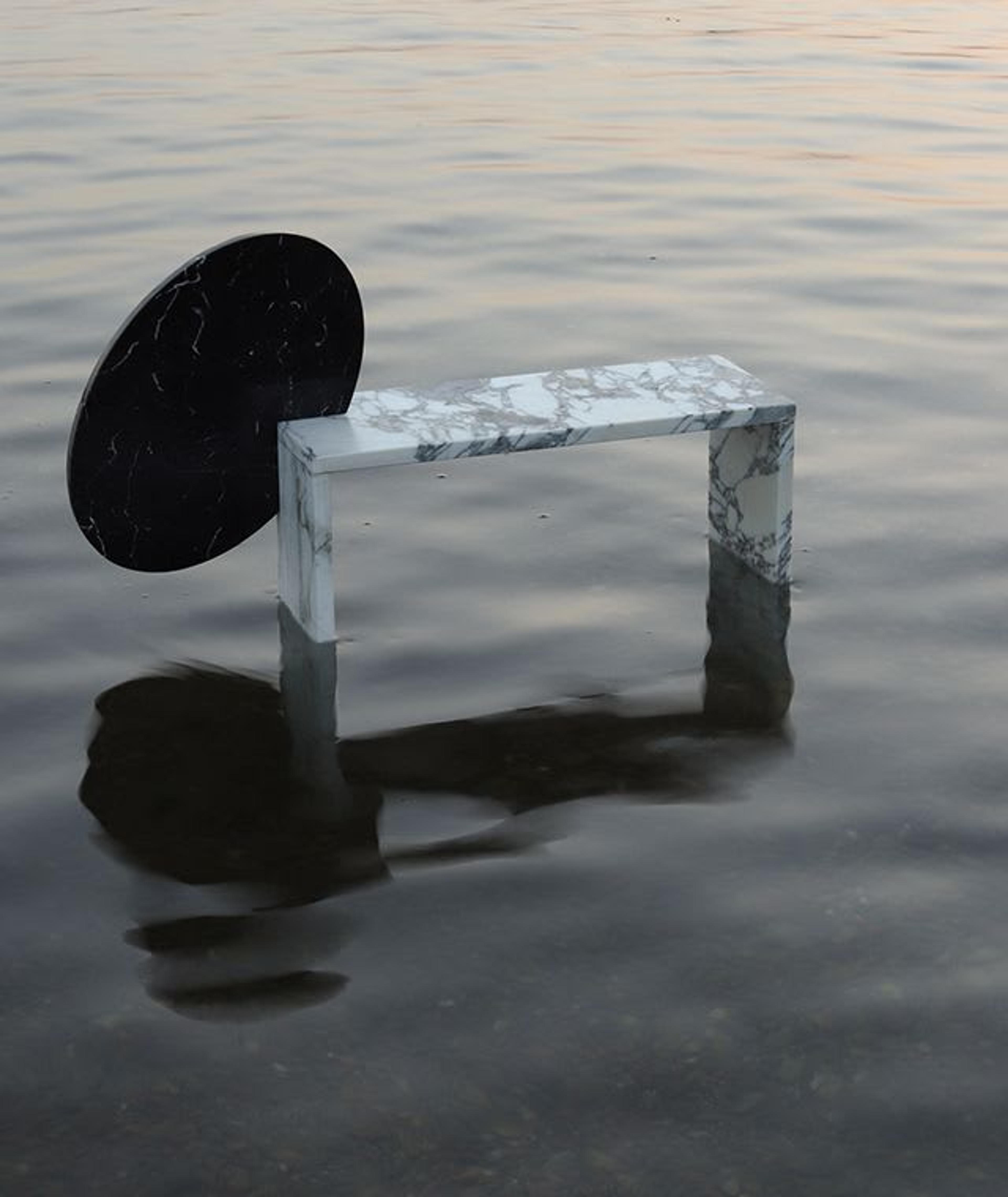 Console piccola in marmo Marquina