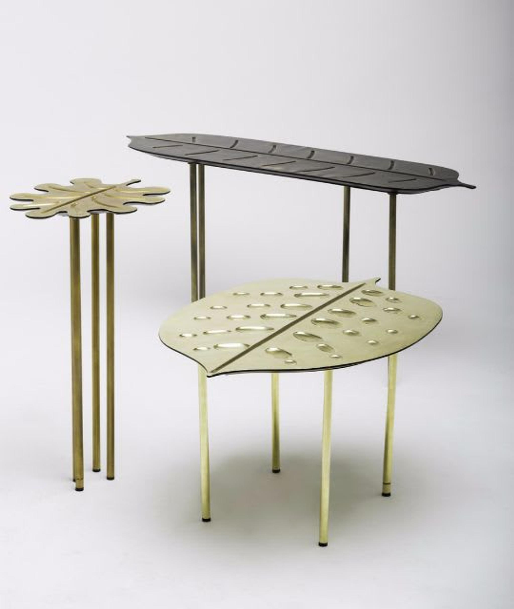 Tables Monstera conçues par Matteo Cibic pour Bottega Gadda