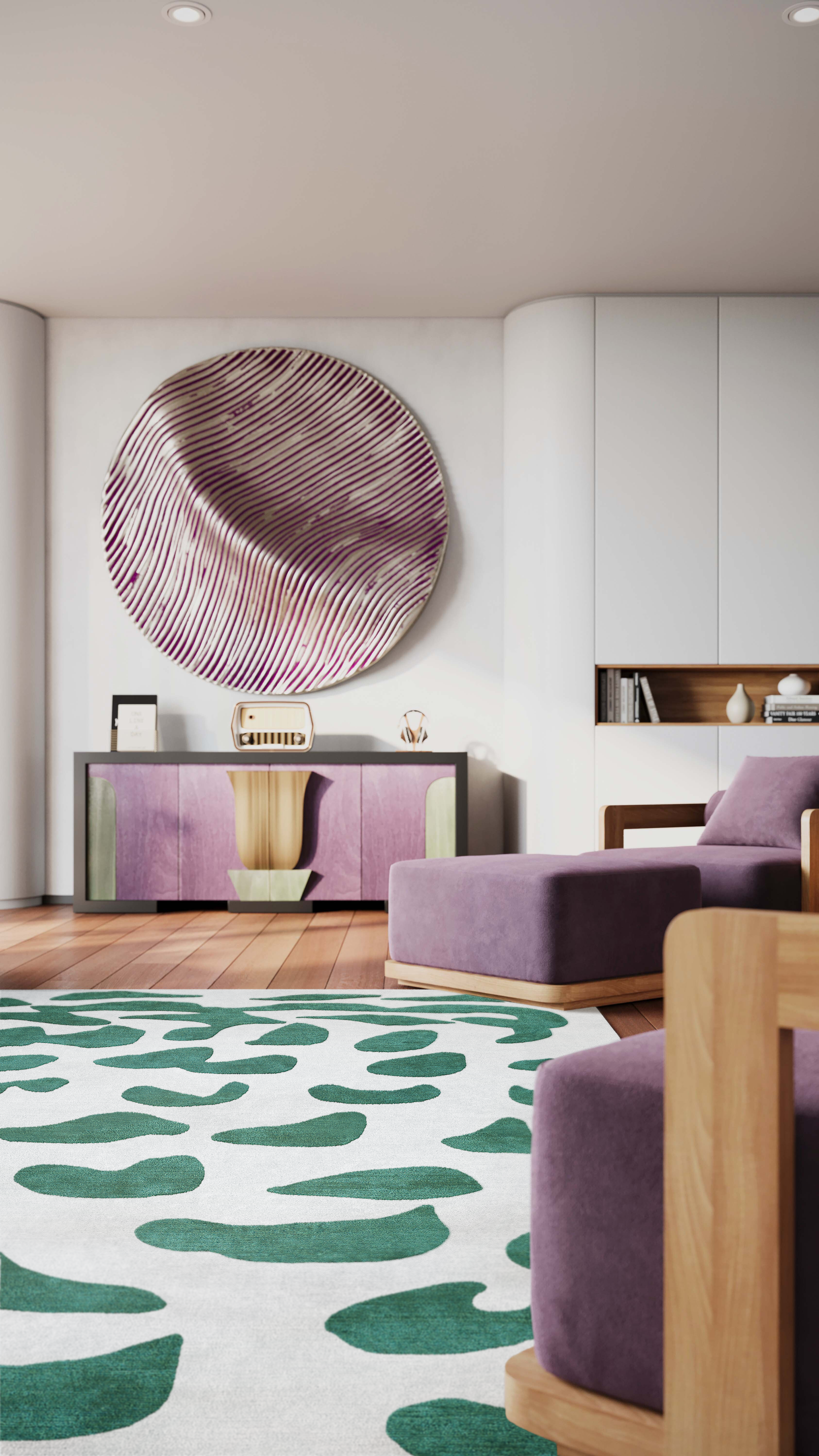 Bunte Teppiche und Teppichböden