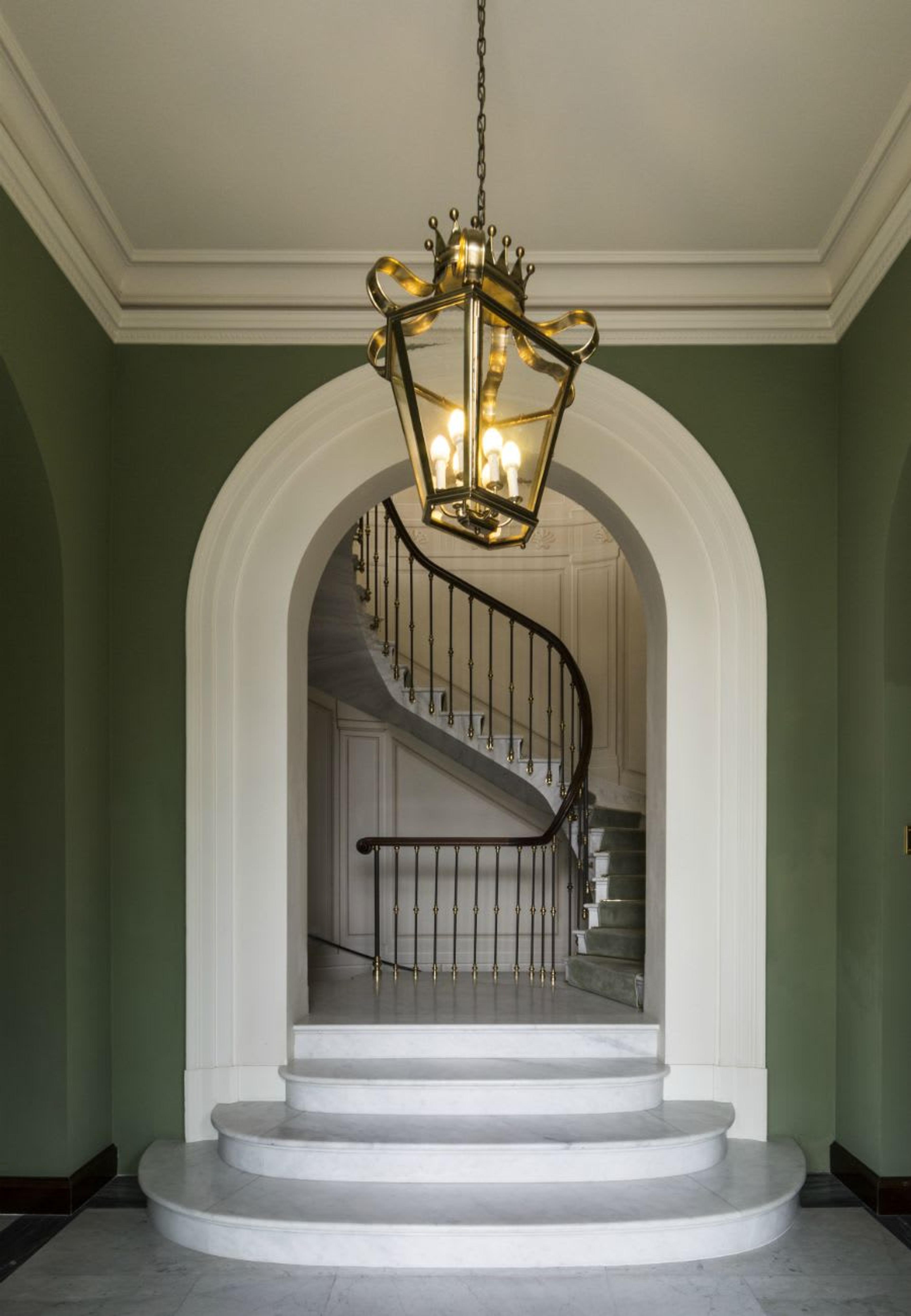 White Marble Villino staircase.