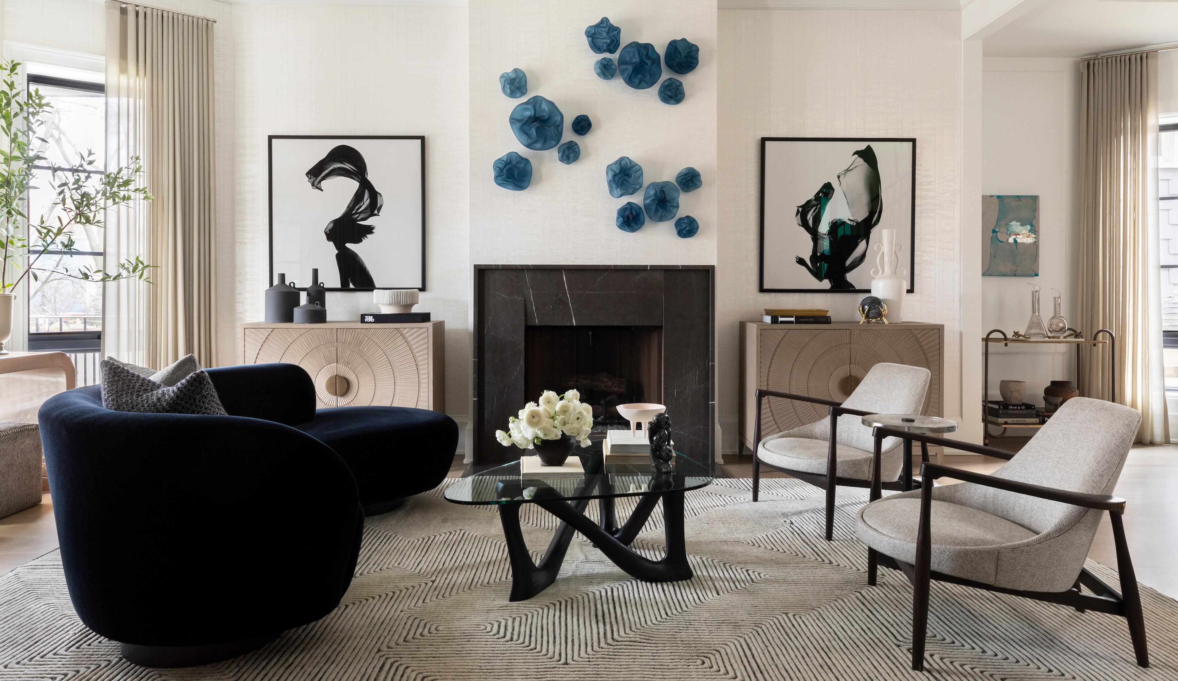 Living Room - Eclectic family home filled with iconic furniture designs spanning several decades