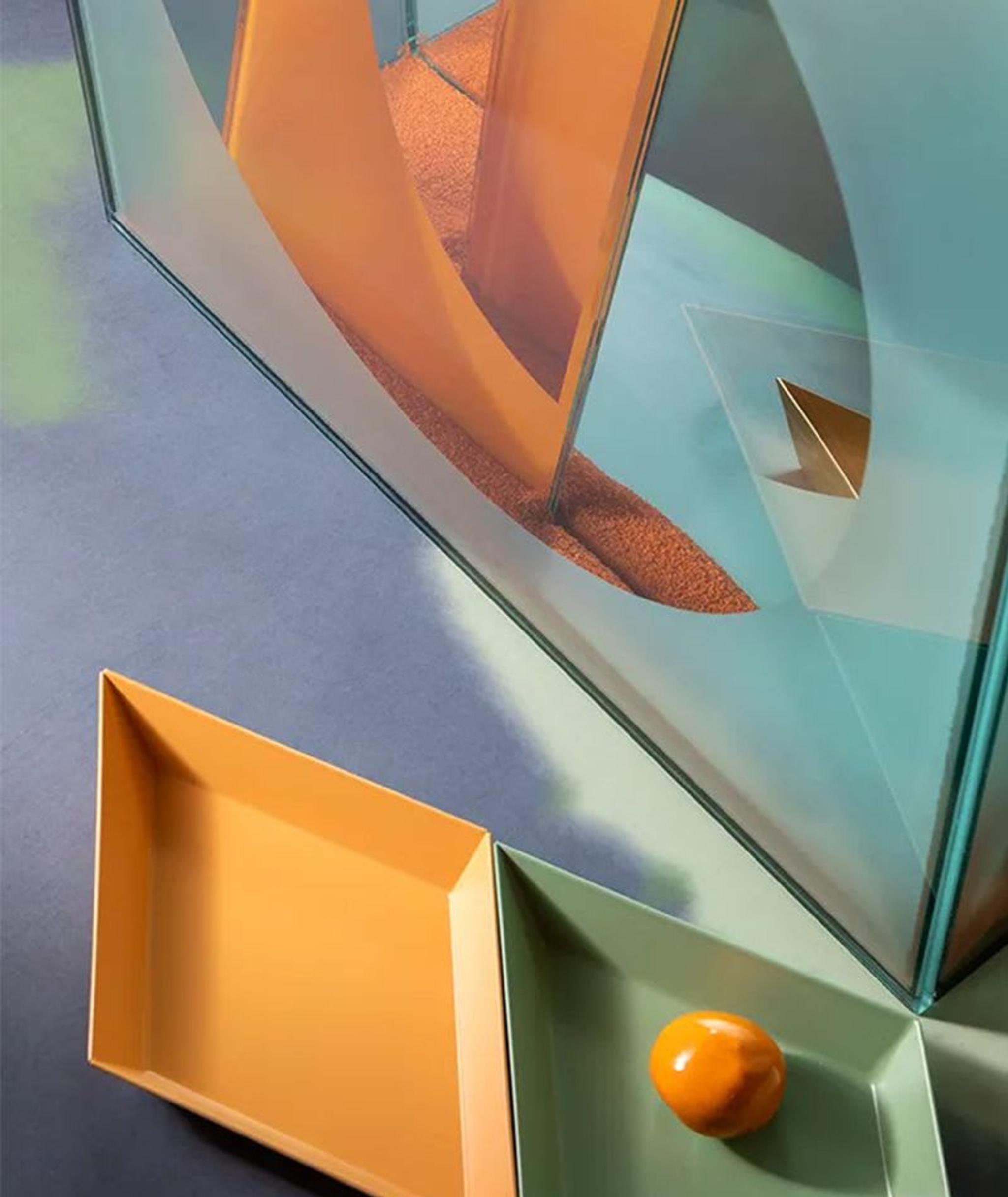 Ein Detail des V5 Vetrinette-Spiegels von Giovanni Botticcelli