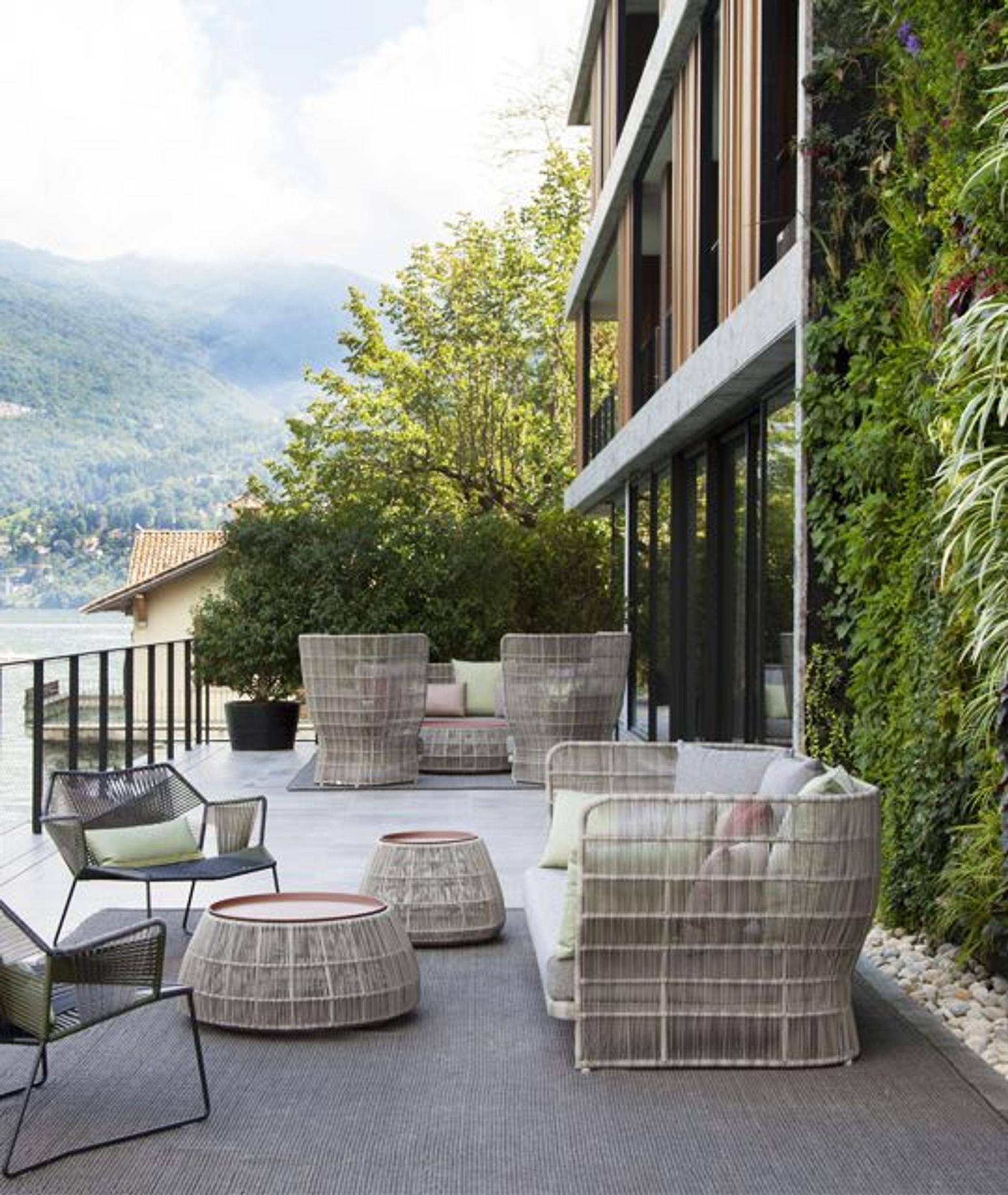 Outdoor terrace of Il Sereno Hotel