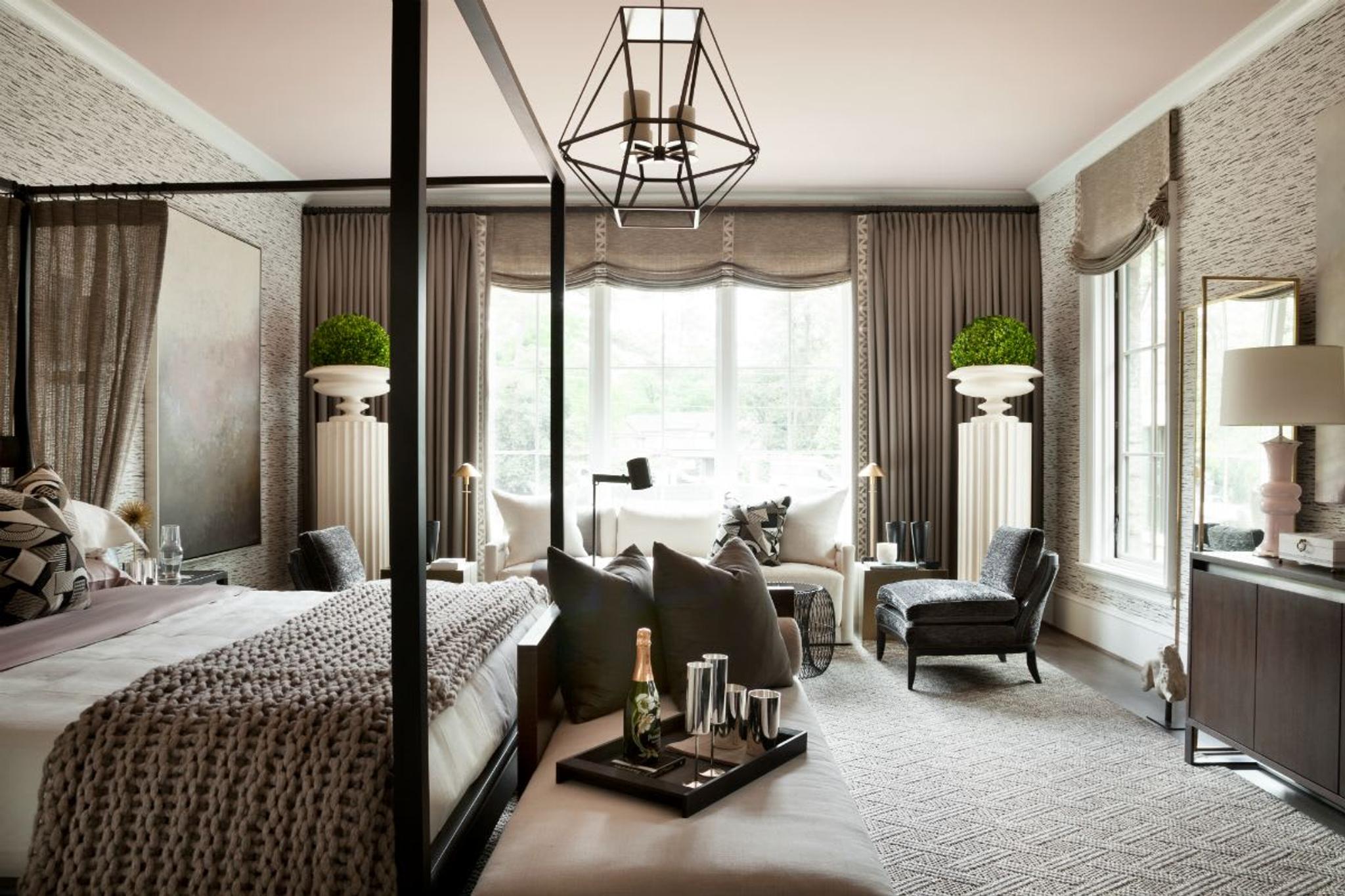Charming Bedroom design on the shades of grey by The A List Jonathan Savage.