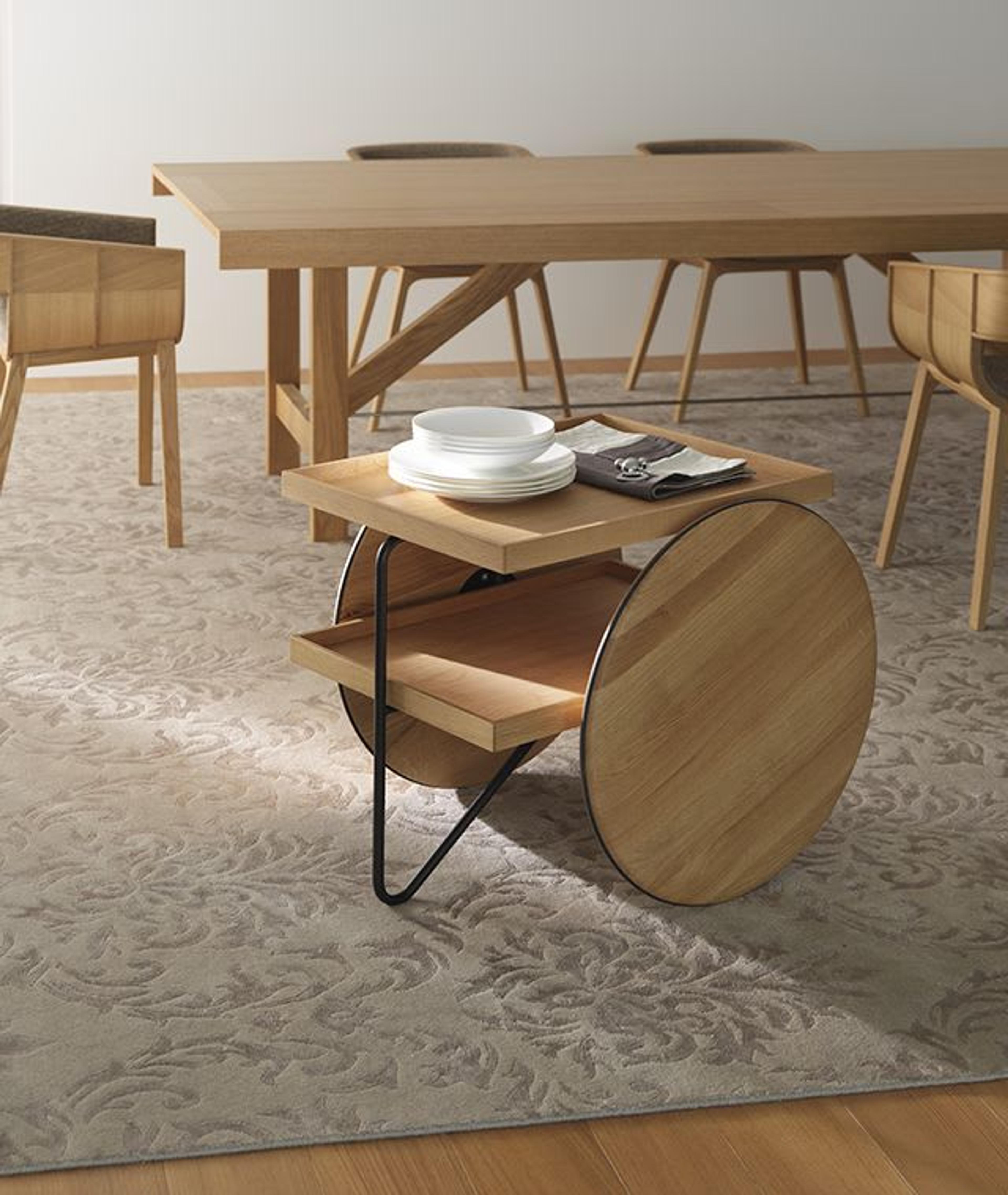 Chariot Wood Trolley table by Gamfratesi for Casamania