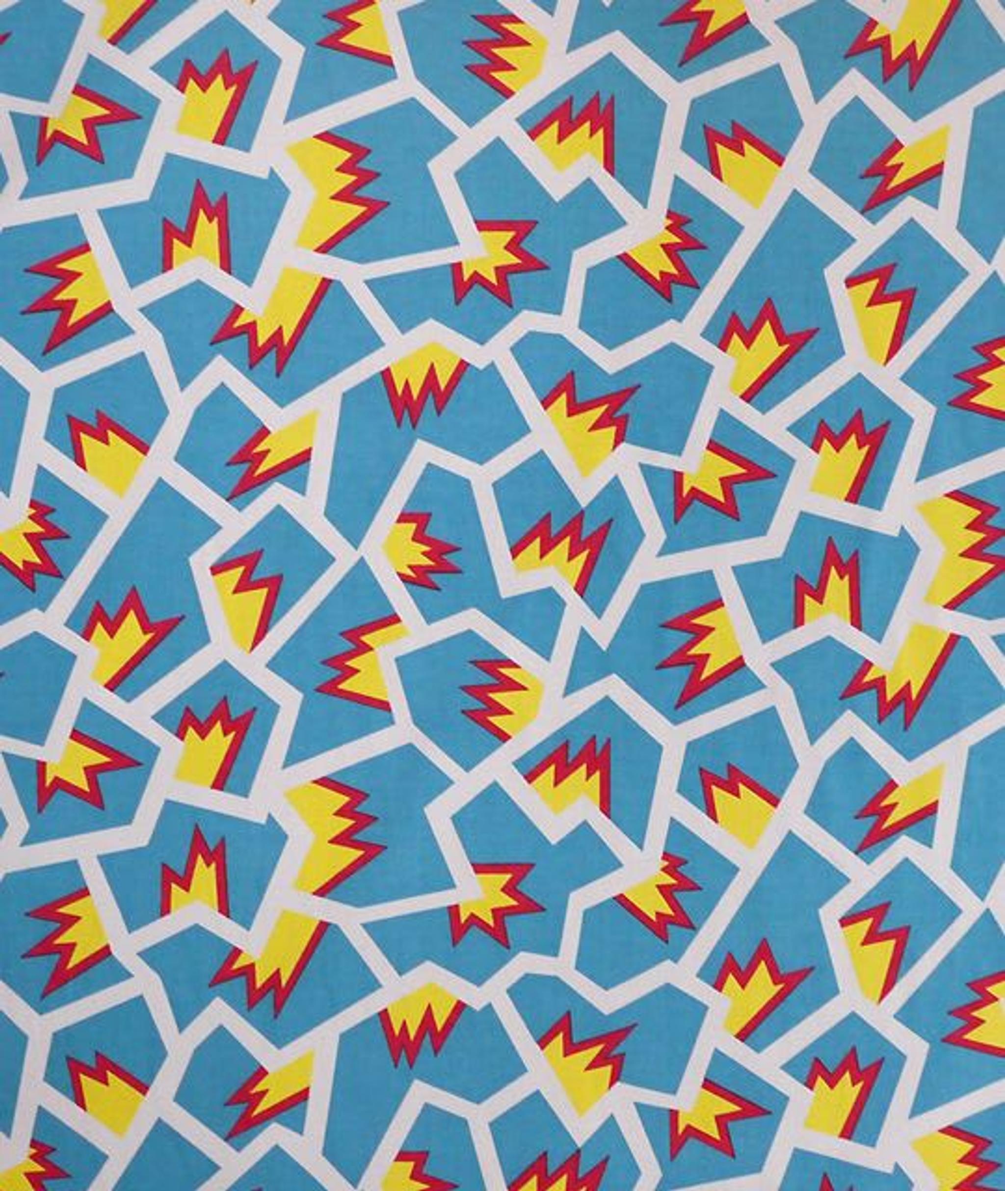 Nathalie Du Pasquier original pattern of the Burundi textile designed for Memphis in 1981