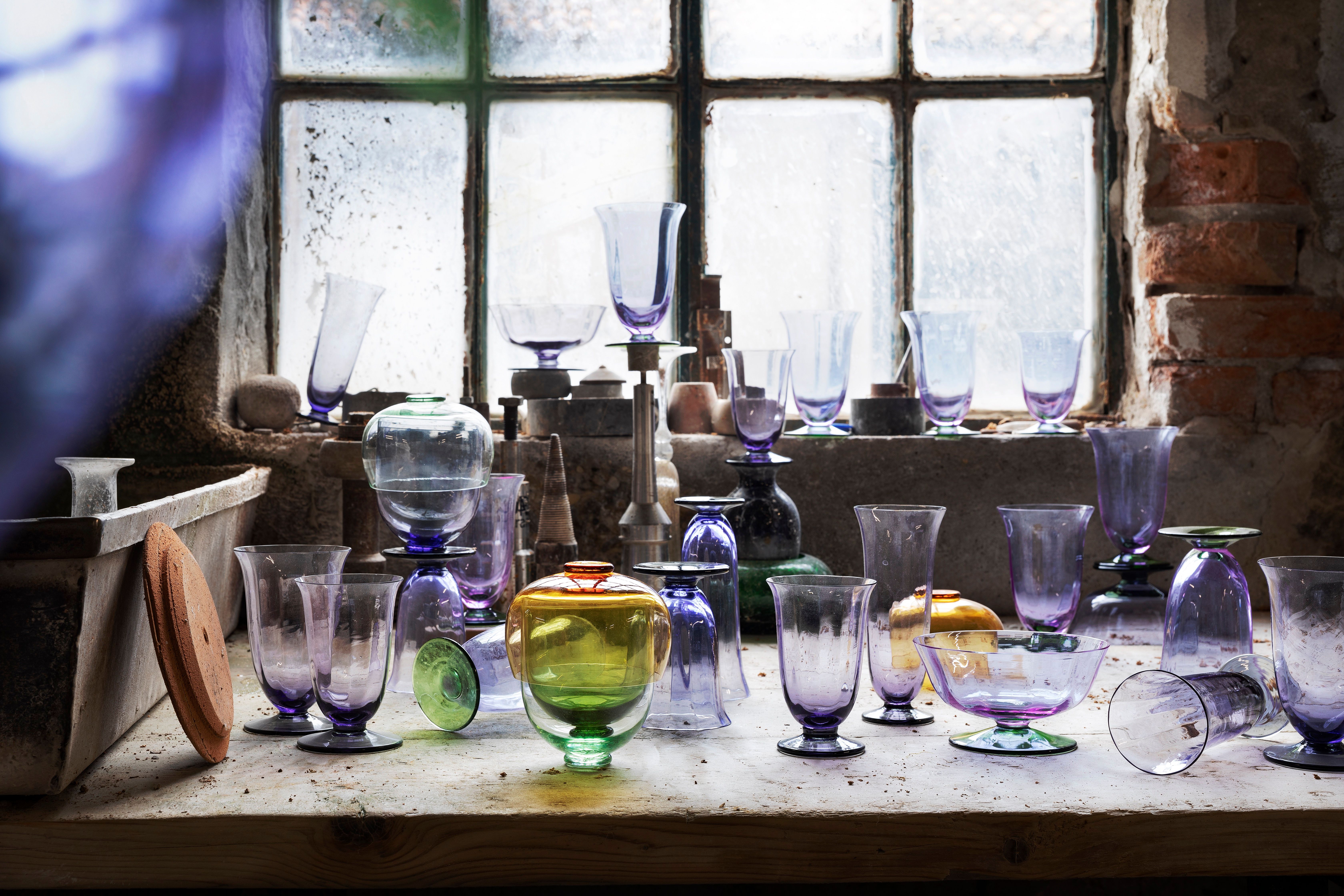 MURANO NASON MORETTI レッド ライン グラス MURANO NASON MORETTI レッド ライン グラス