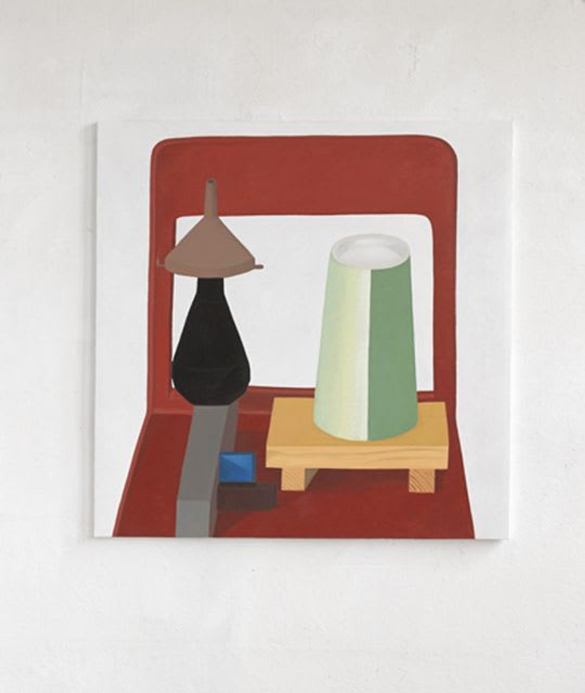 Still Life on a Chair 2 Oil on Canvas Painting by Nathalie Du Pasquier, 2014