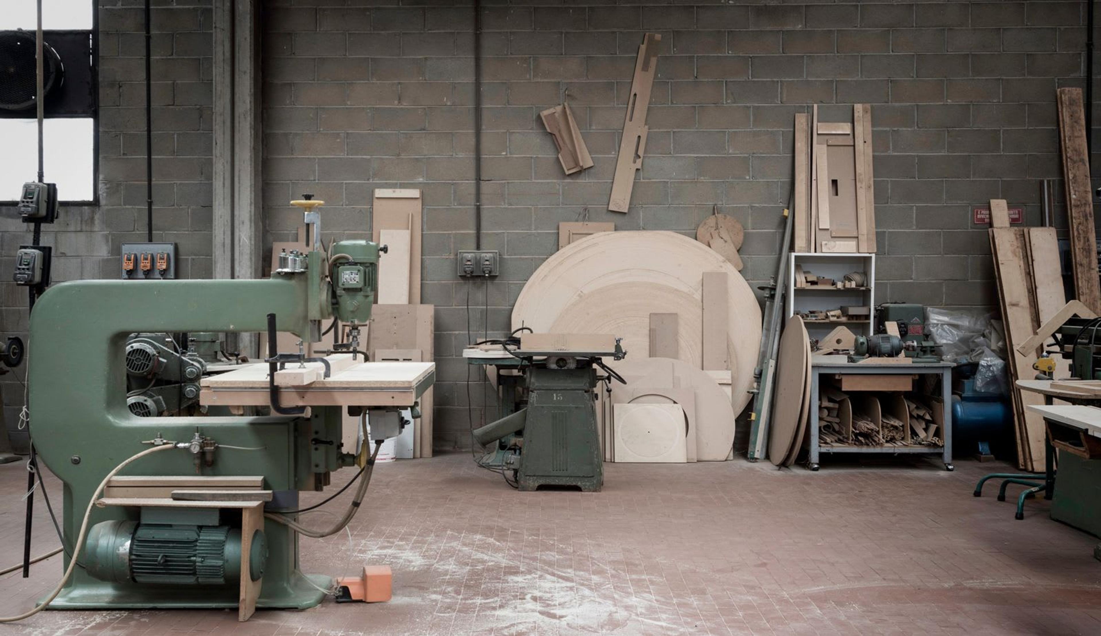 Giordano Viganò workshop in the Brianza district, an area known worldwide for its excellence in furniture design