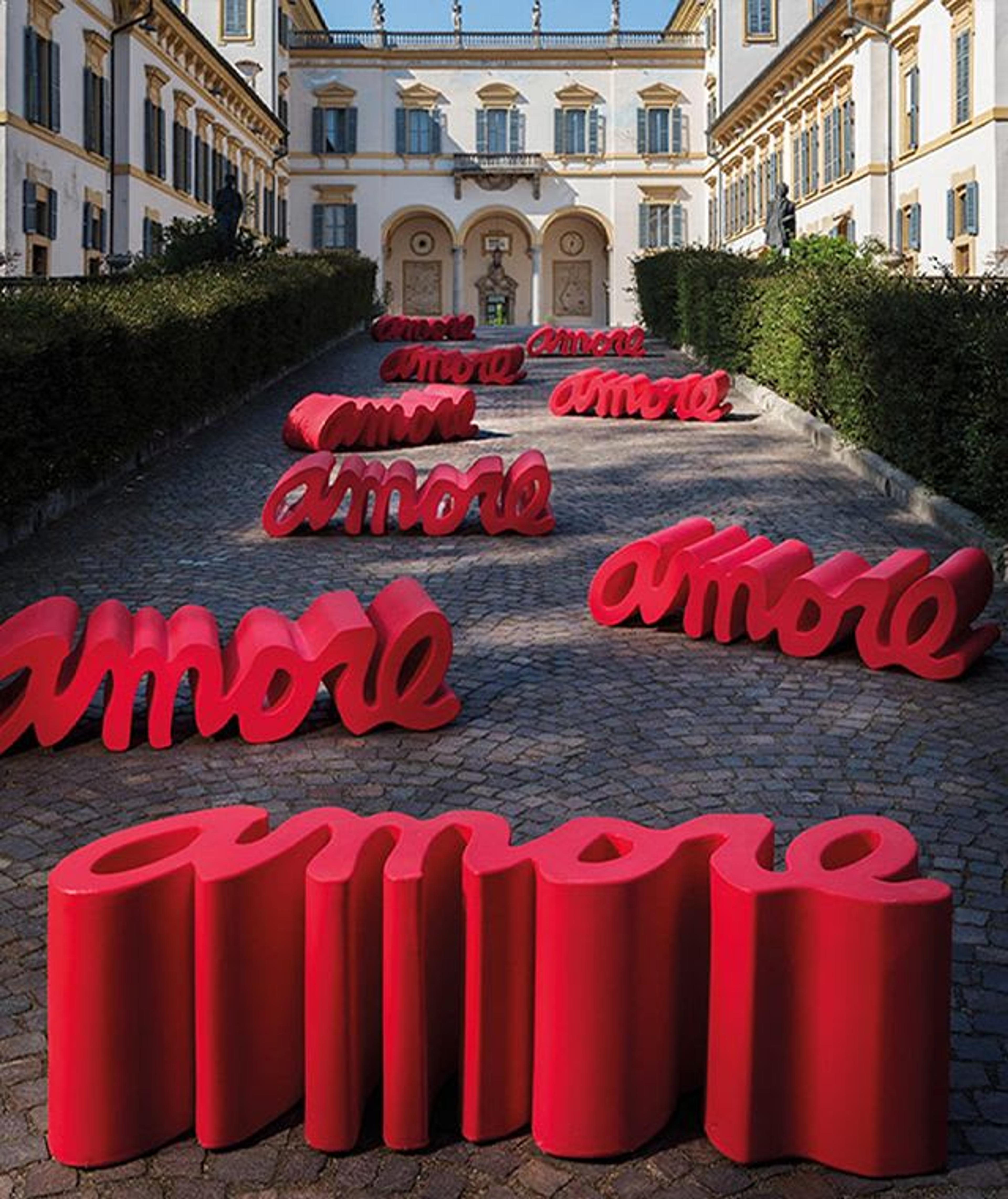 Amore Red Bench by Slide
