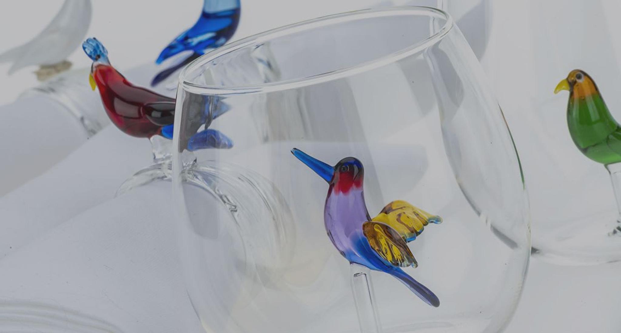 Tropical Birds Set of 6 Glasses Casarialto