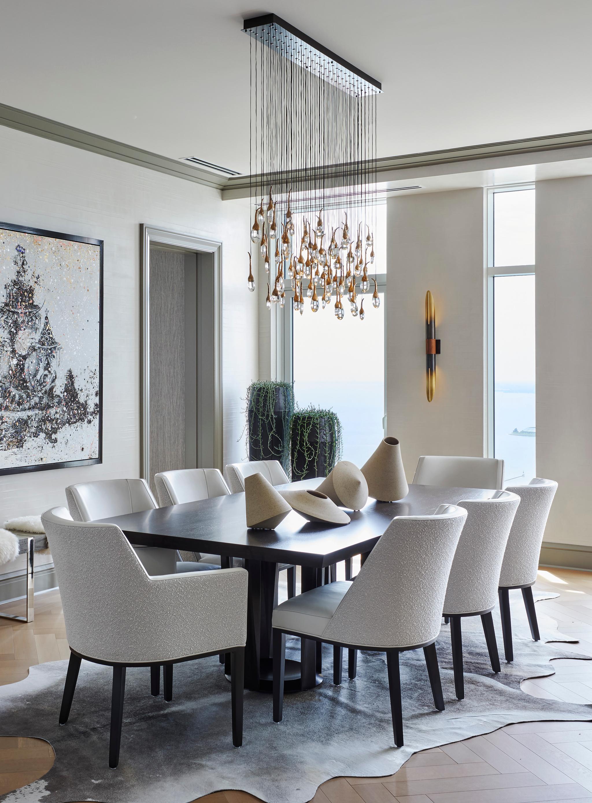Dining Room - Classical architecture meets modern luxuty living in a Chicago high-rise