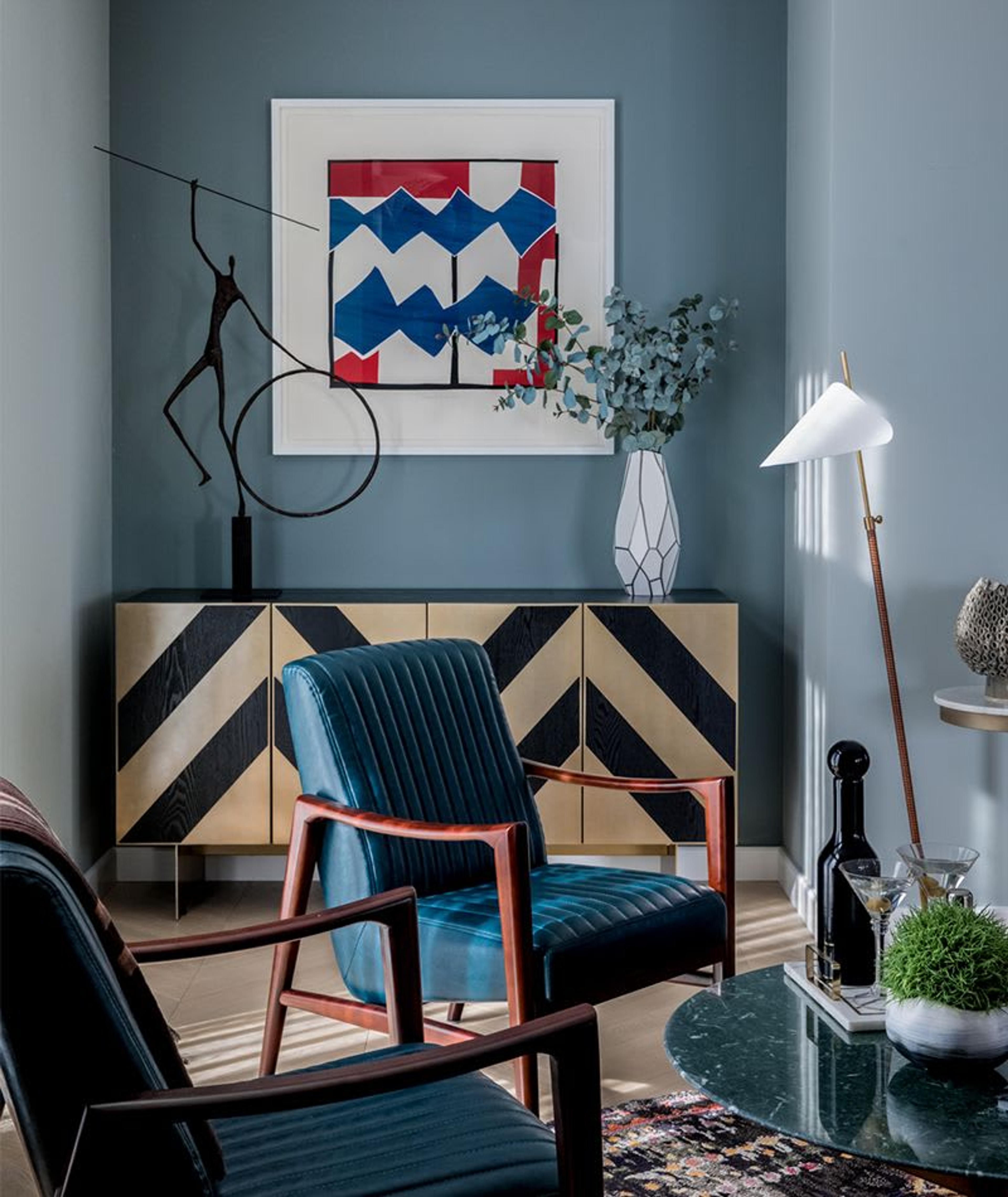 The Atlas, Living Room: Anklänge an den Art-déco-Glamour in diesem modernen Londoner Penthouse