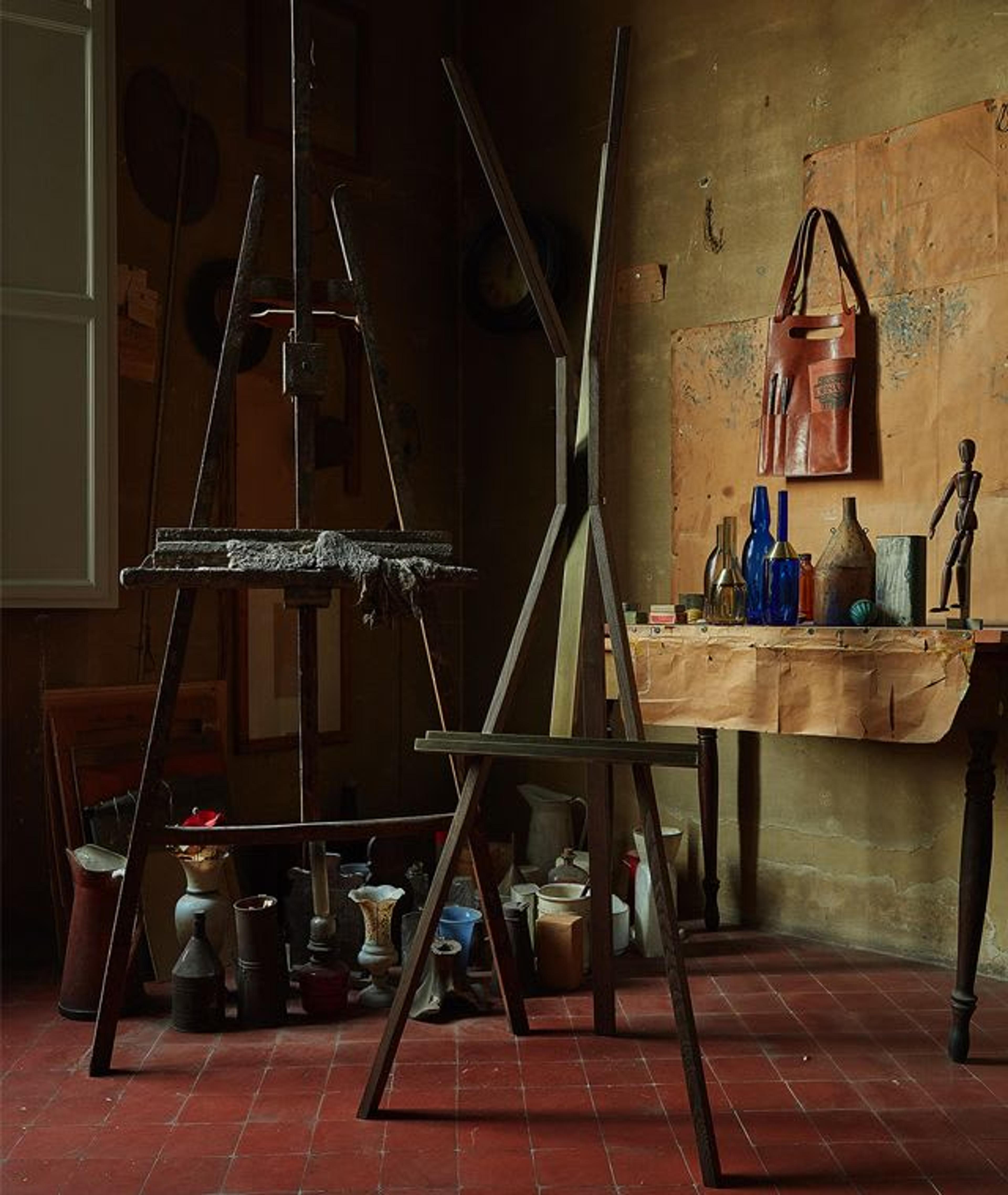 Détail de la maison de Morandi avec des pièces de Paolo Castelli