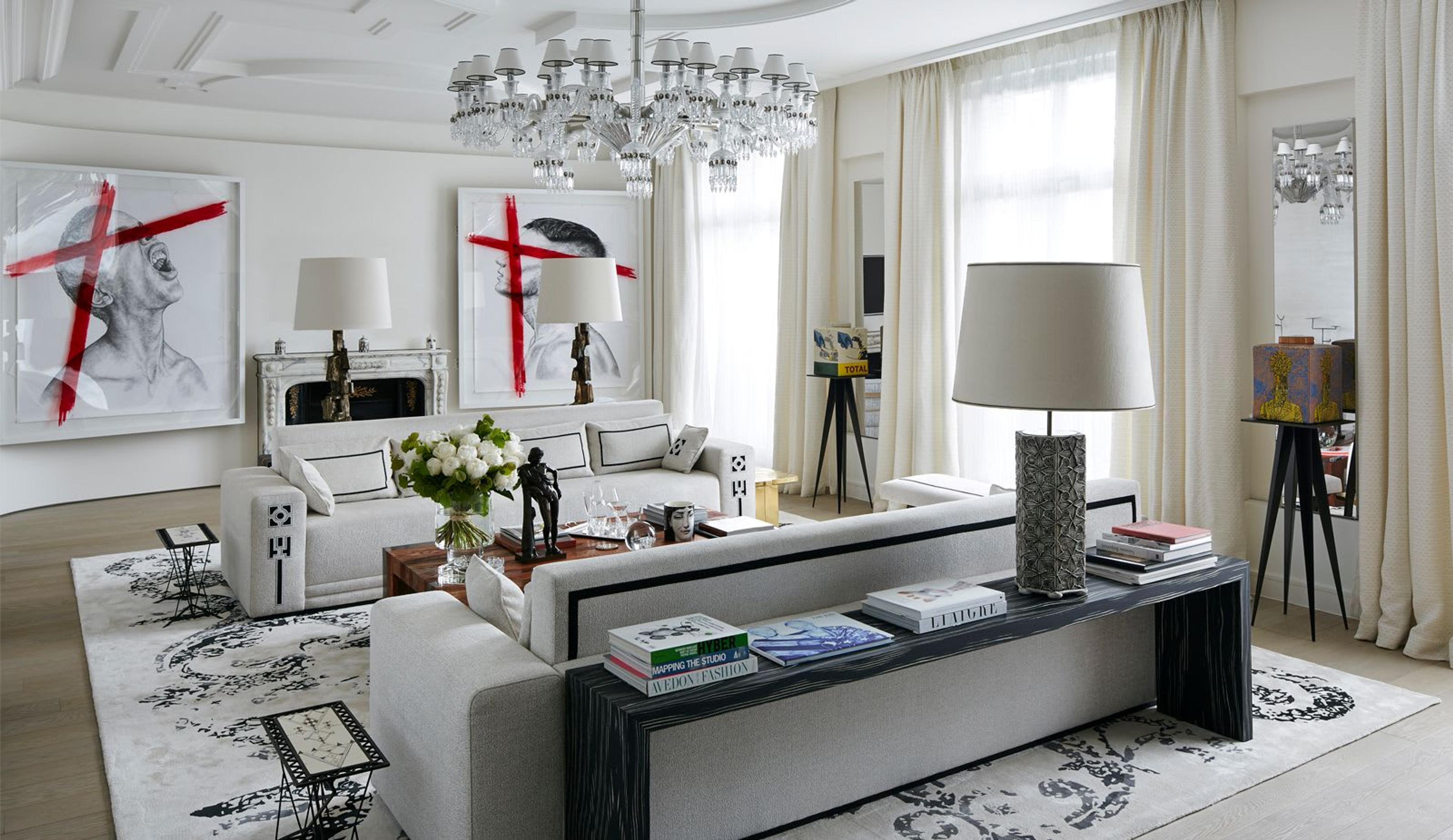 Living room by Stephanie Coutas, Place des Etats Unis, Paris. Photo by Francis Amiand