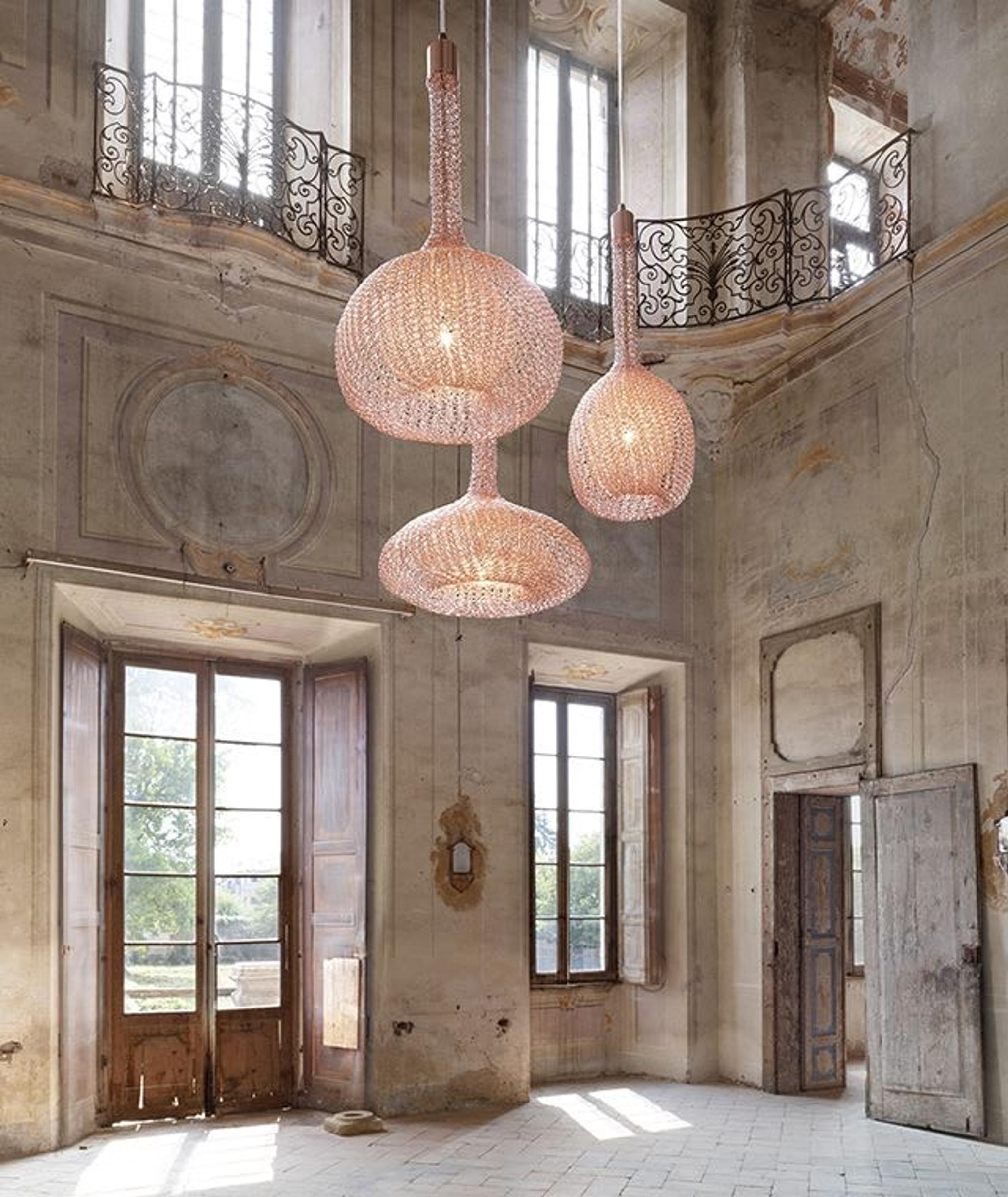 Luce Pink Pendant by Fisionarte