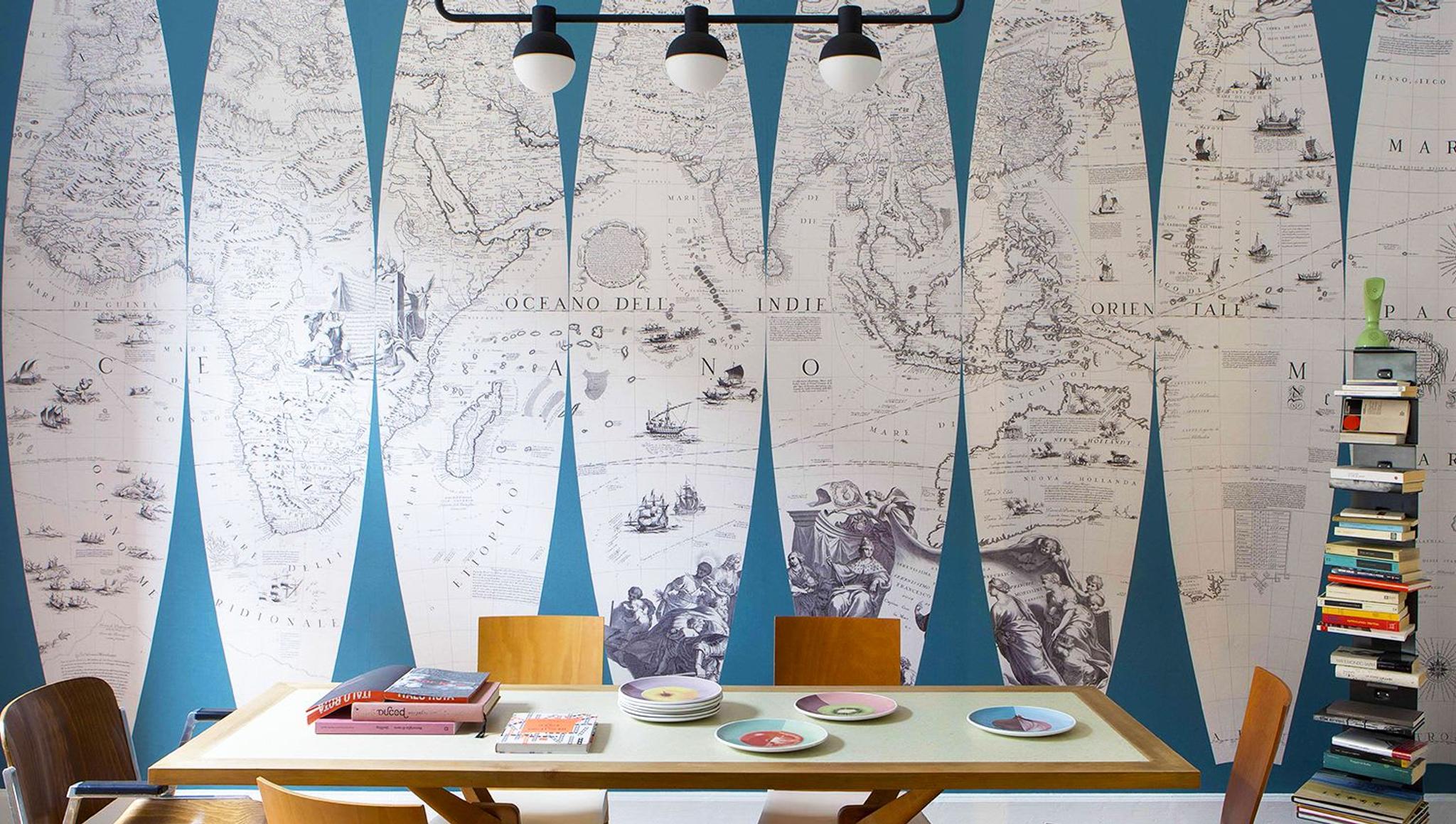 Antike Weltkarte Tapete von Marisa Coppiano