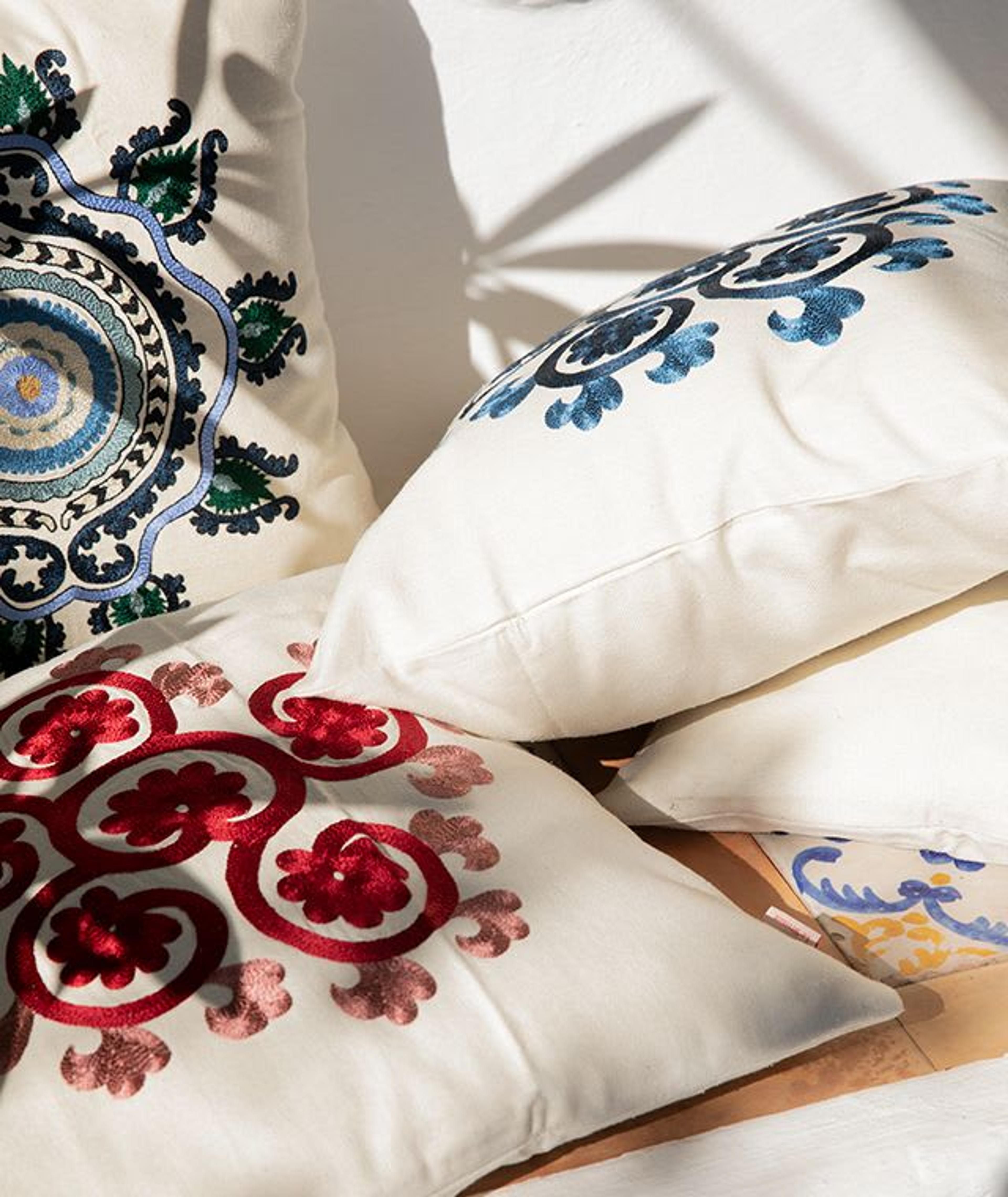 Taie d'oreiller Flower Square Red