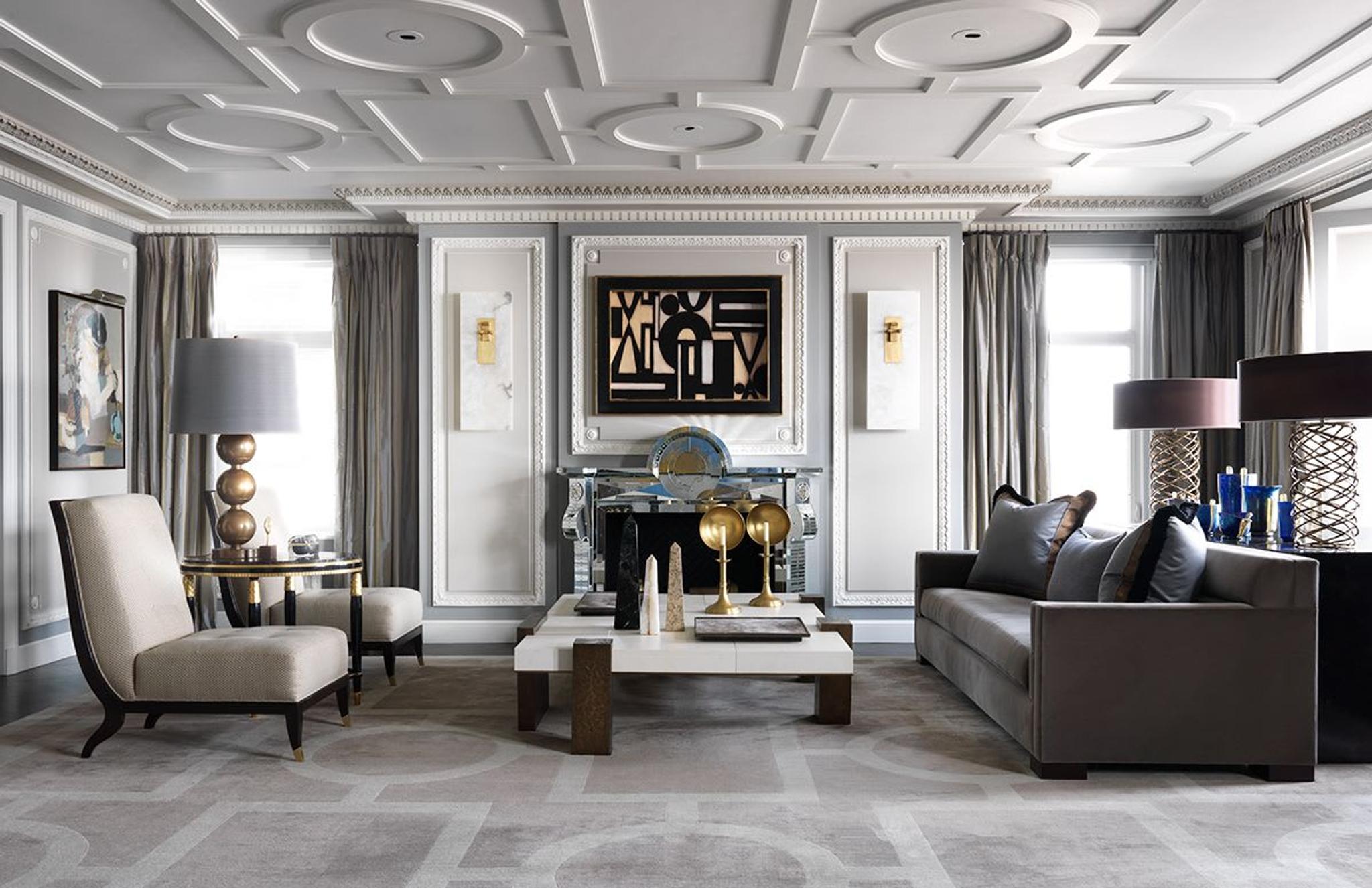 Chicago apartment lounge by interior designer Jean-Louis Deniot. Photo by Jonny Valiant