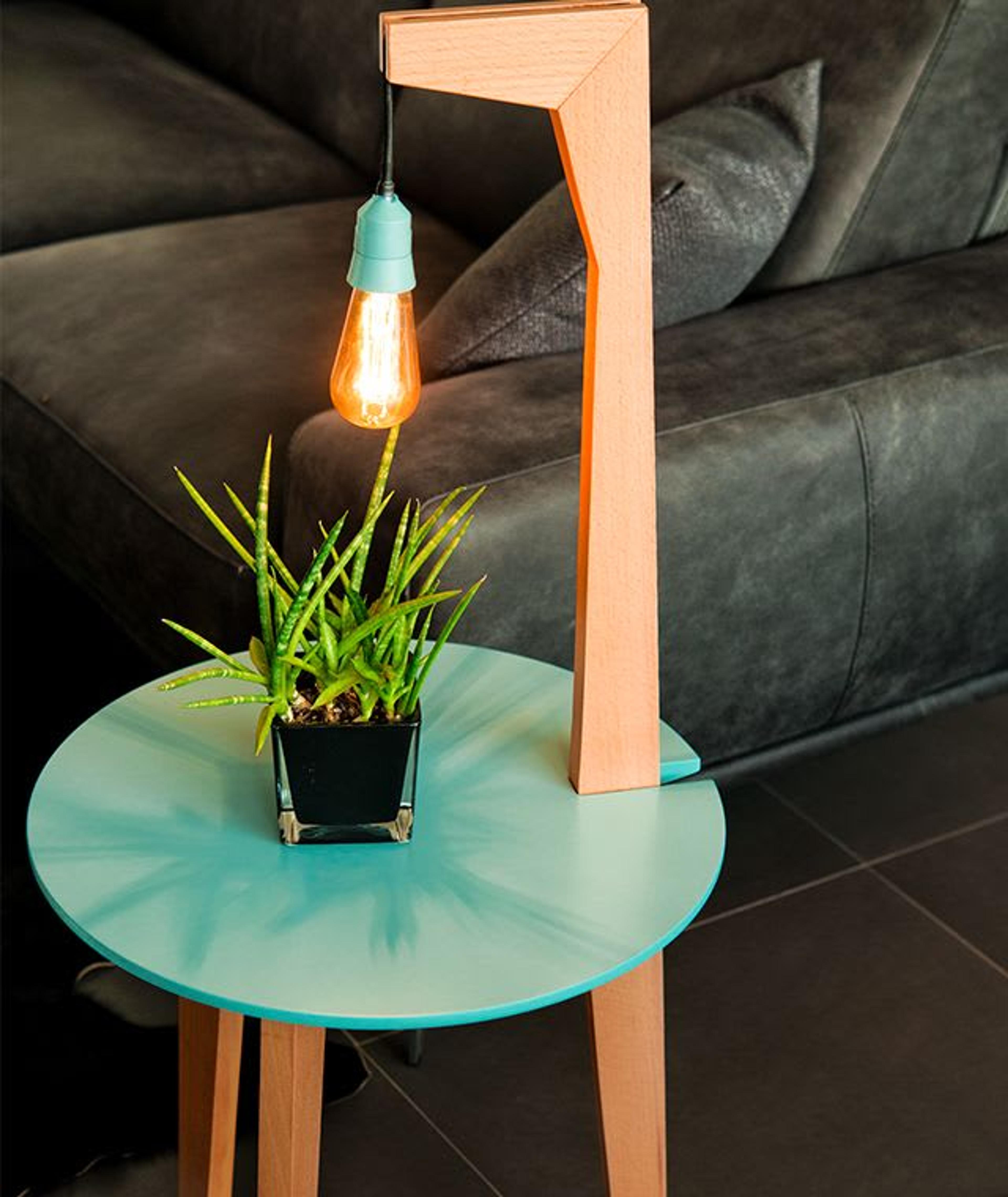Crane Side Table with Lamp by Lab58