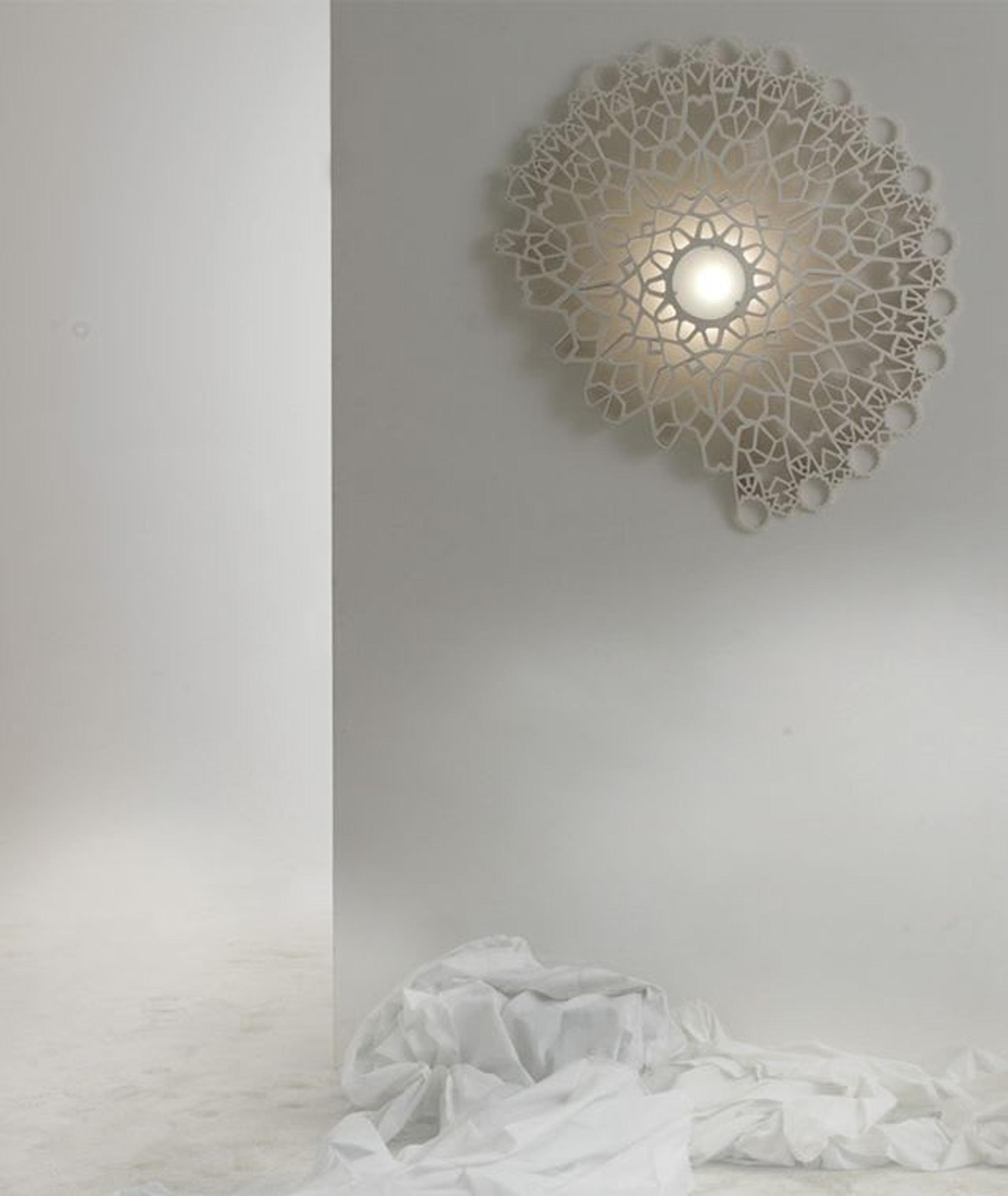 Notredame Large White Wall Lamp by Luca De Bona & Dario De Meo