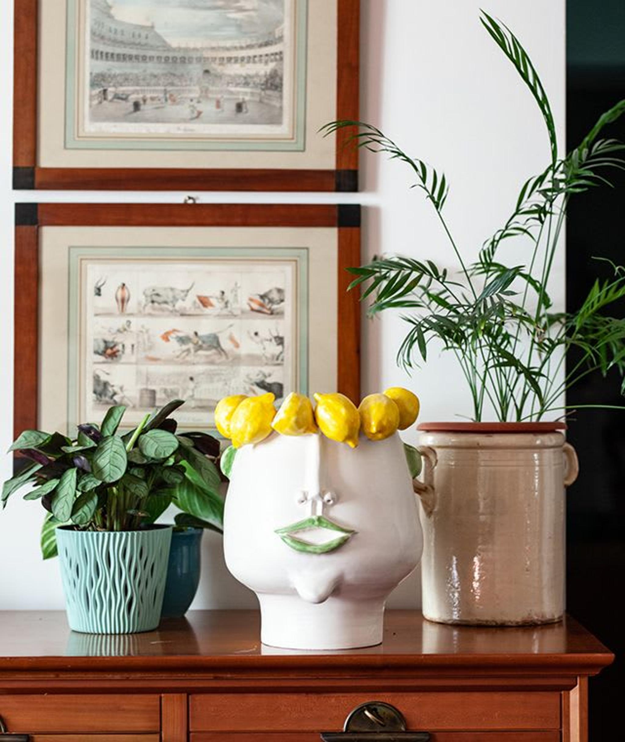 Domitilla Lemon Picker Head Vase by Patrizia Italiano