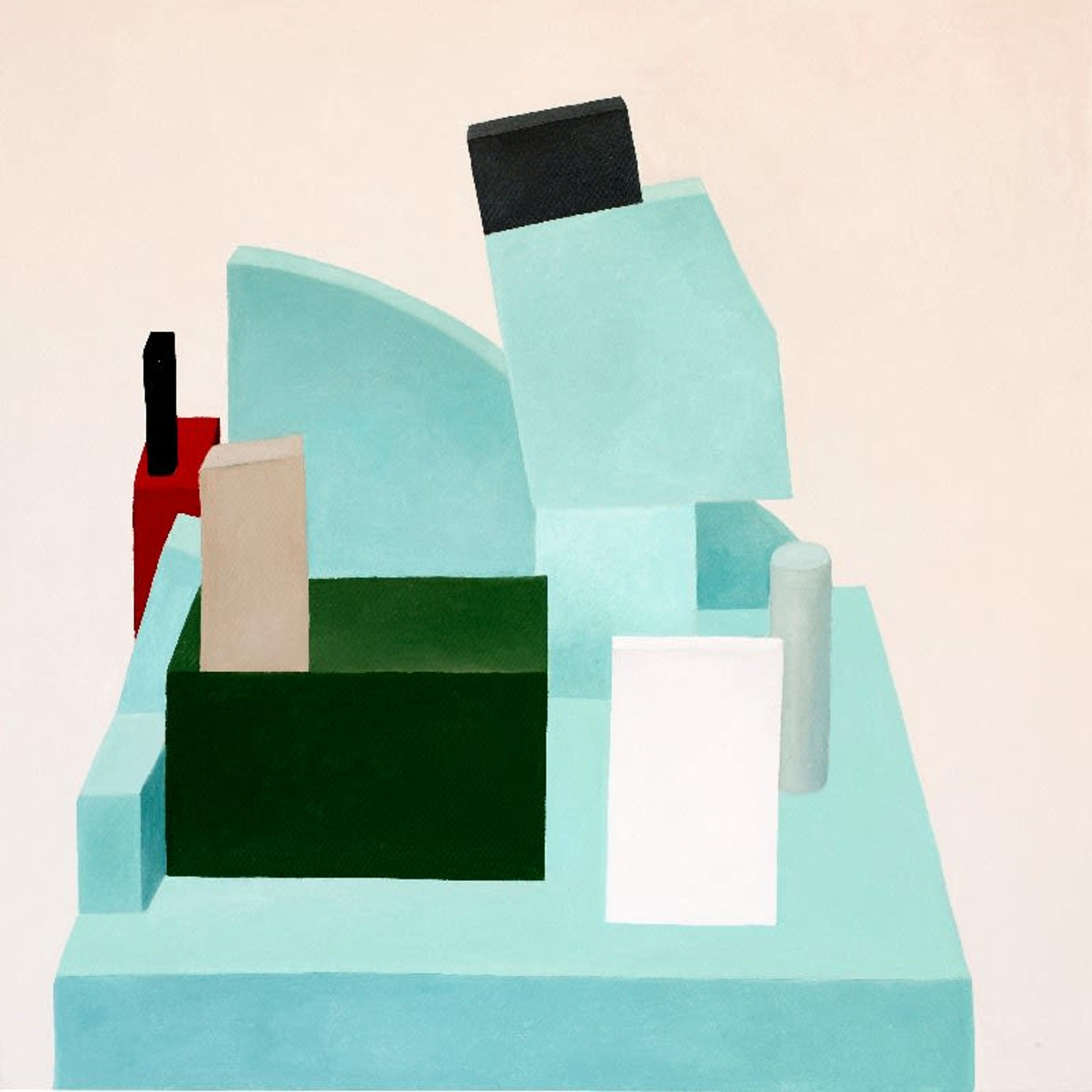 Painting in December, 2009, 100x100cm, oil on canvas