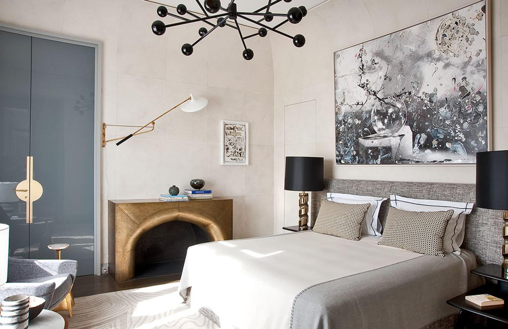 Avenue d'Eylau Paris apartment bedroom designed by Jean-Louis Deniot. Photo by Xavier Béjot