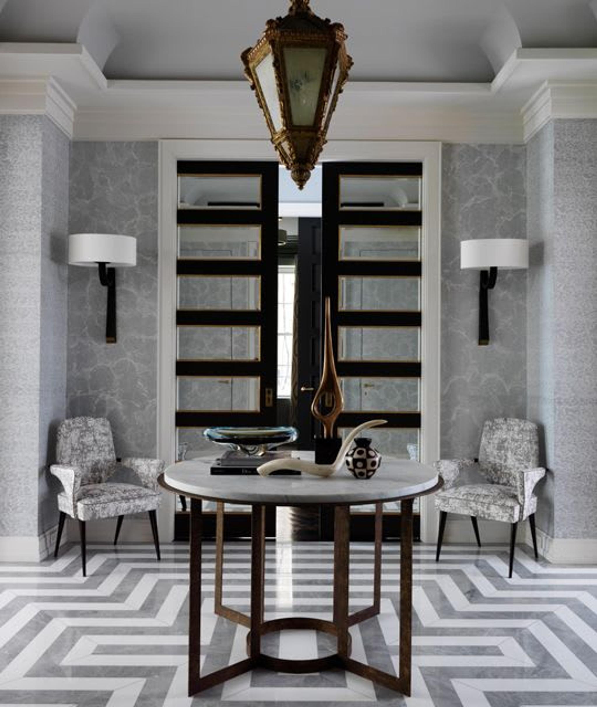 New York 5th Avenue apartment entrance designed by Jean-Louis Deniot. Photo by Jonny Valiant