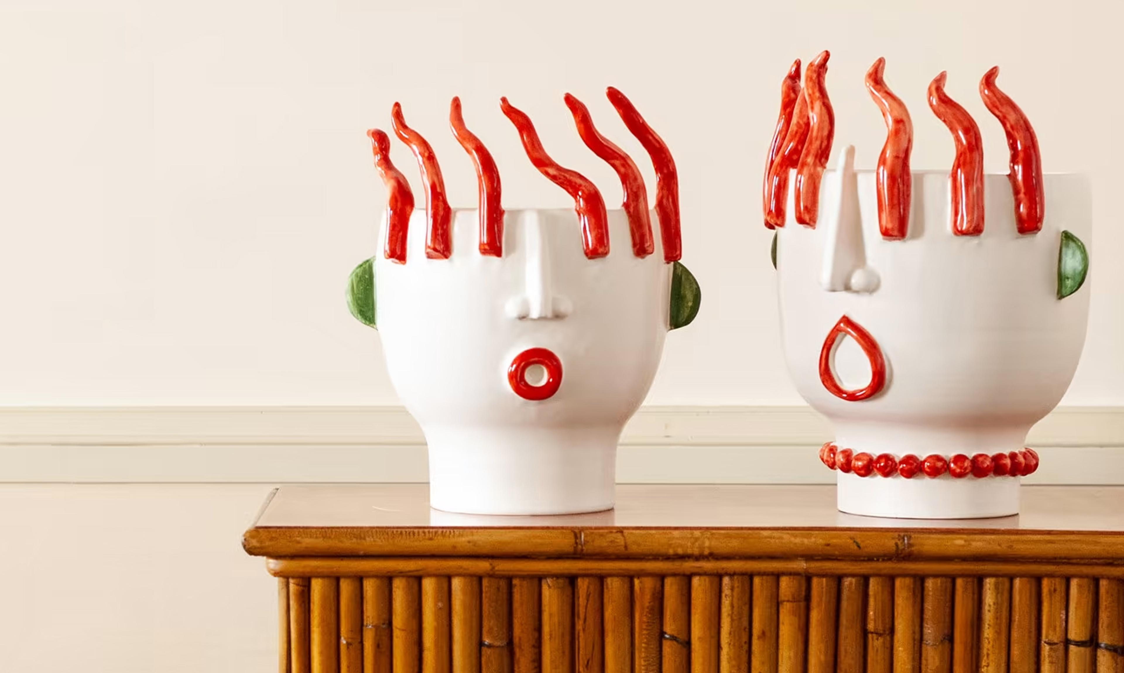 White Figurative Vases