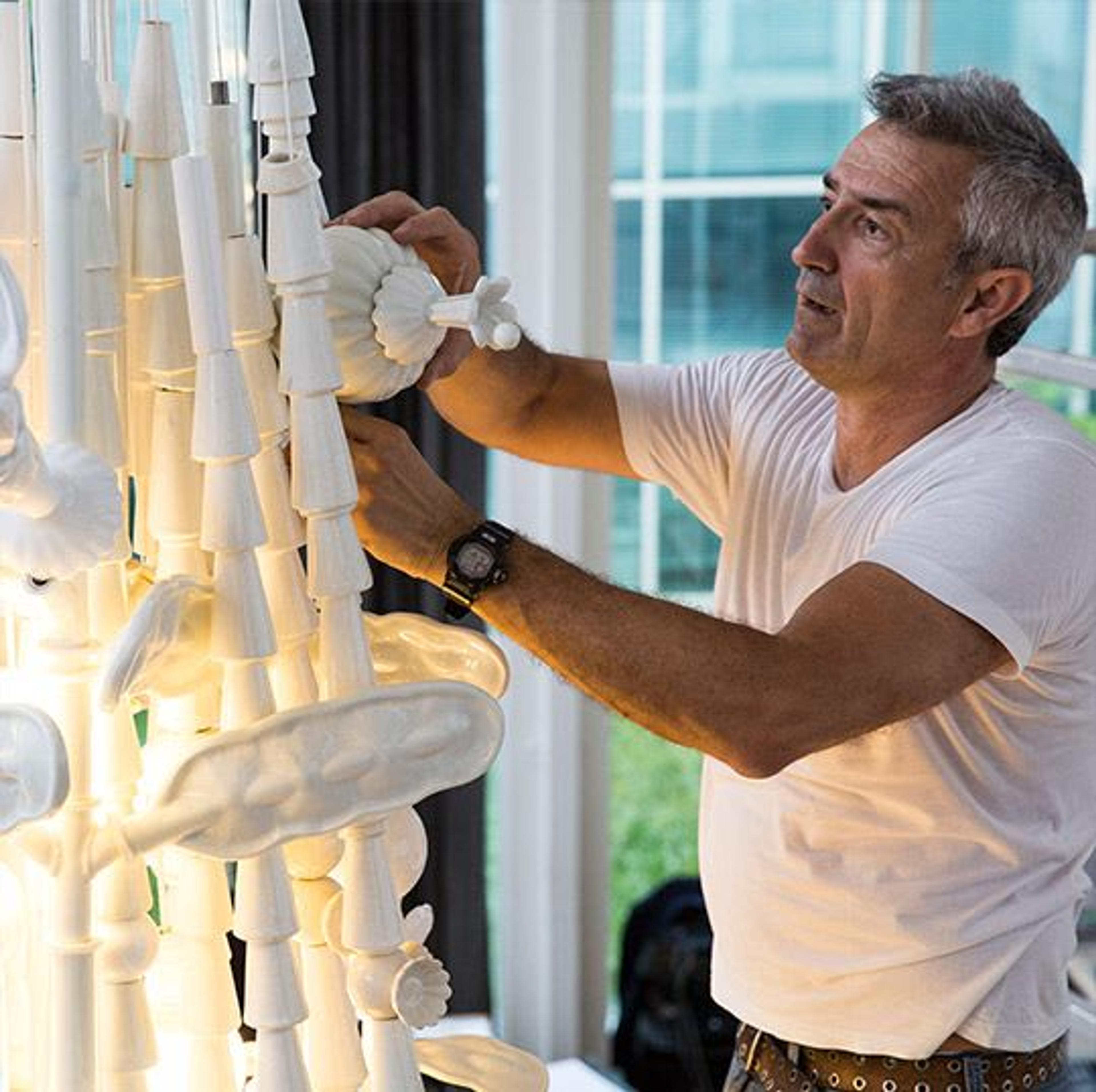 Cambi working on a large installation - Credits Gil Gilbert