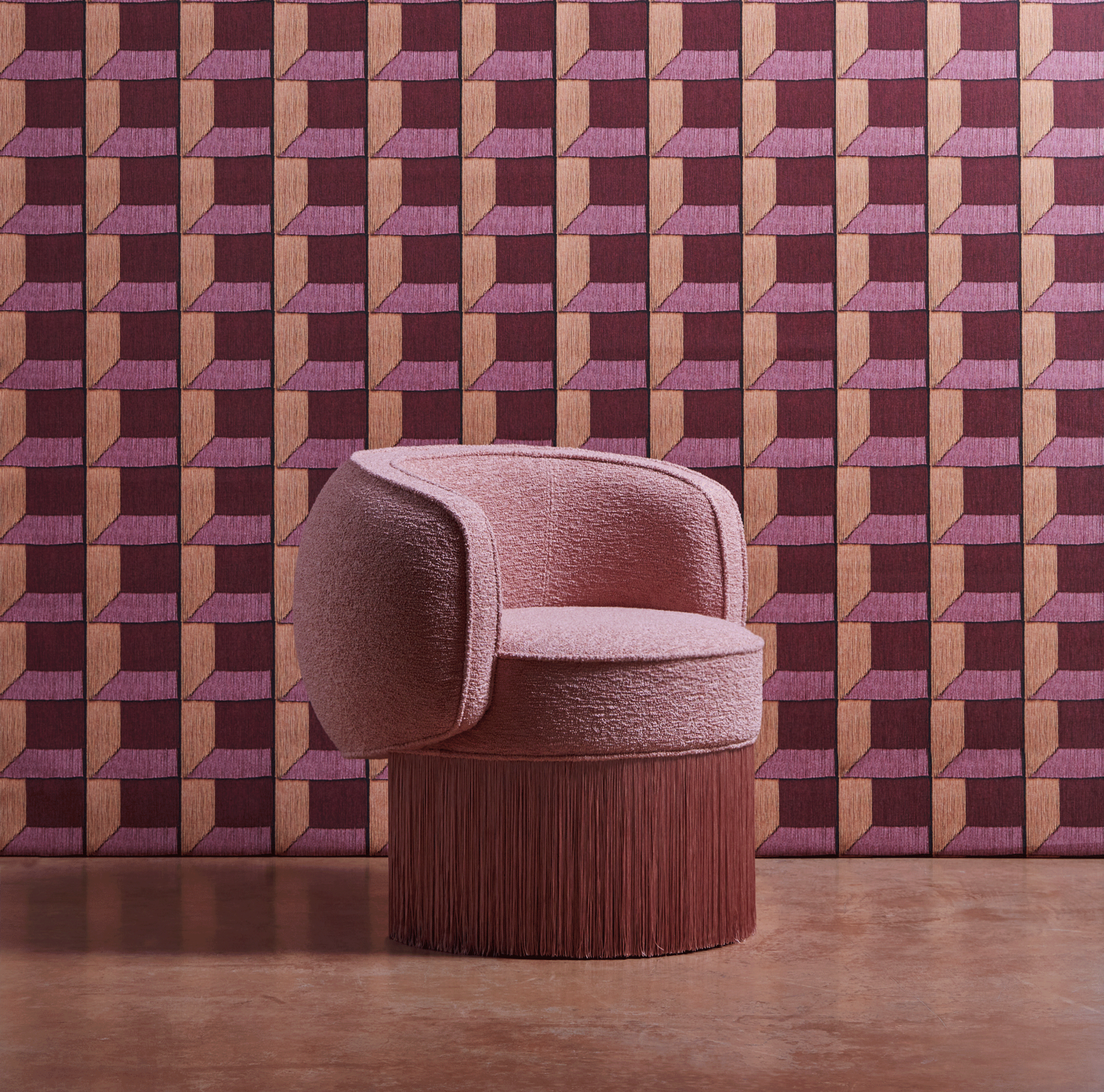 A Blend of Dusty Rose and Burgundy