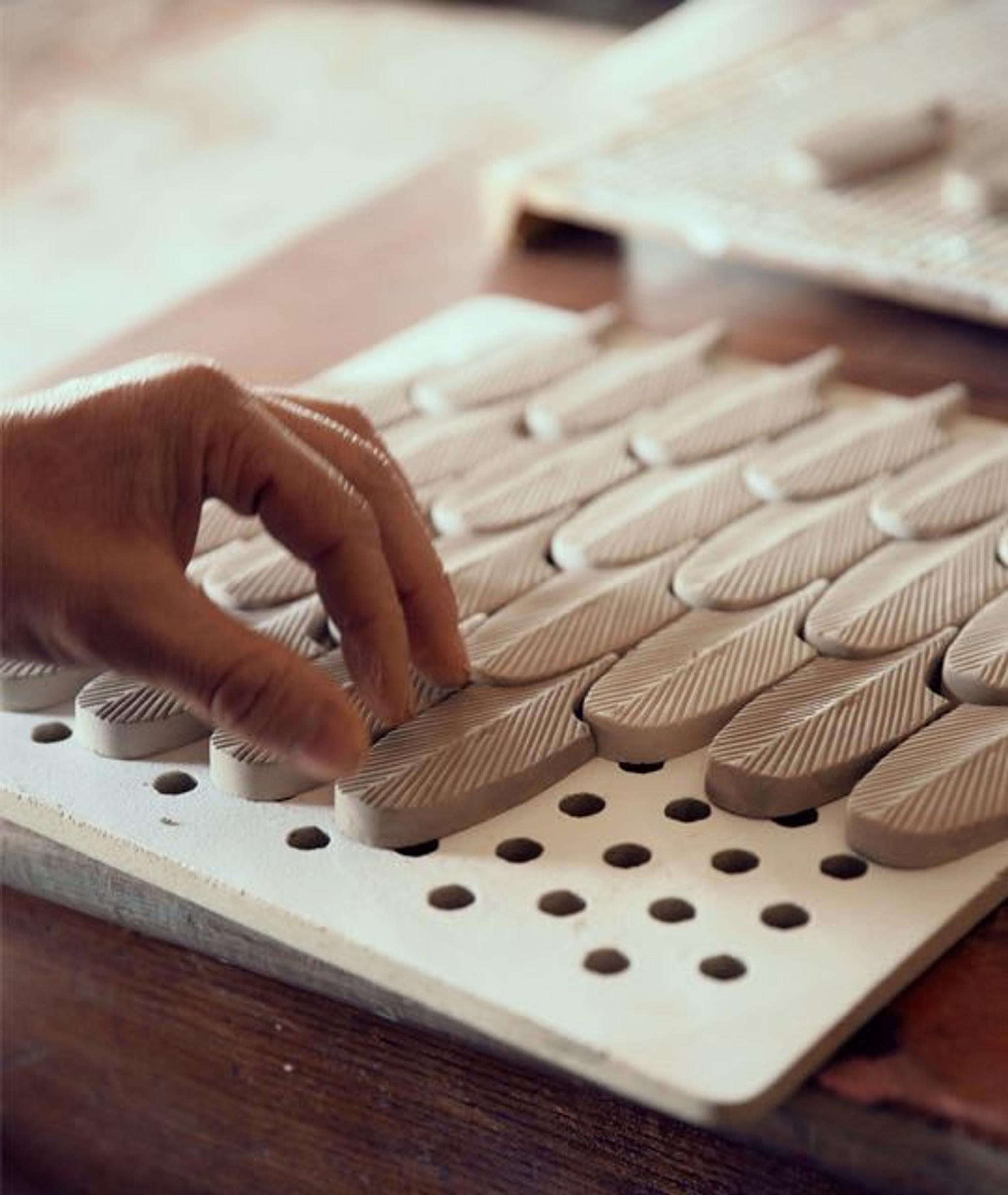 Ceramic Plumage collection in the making