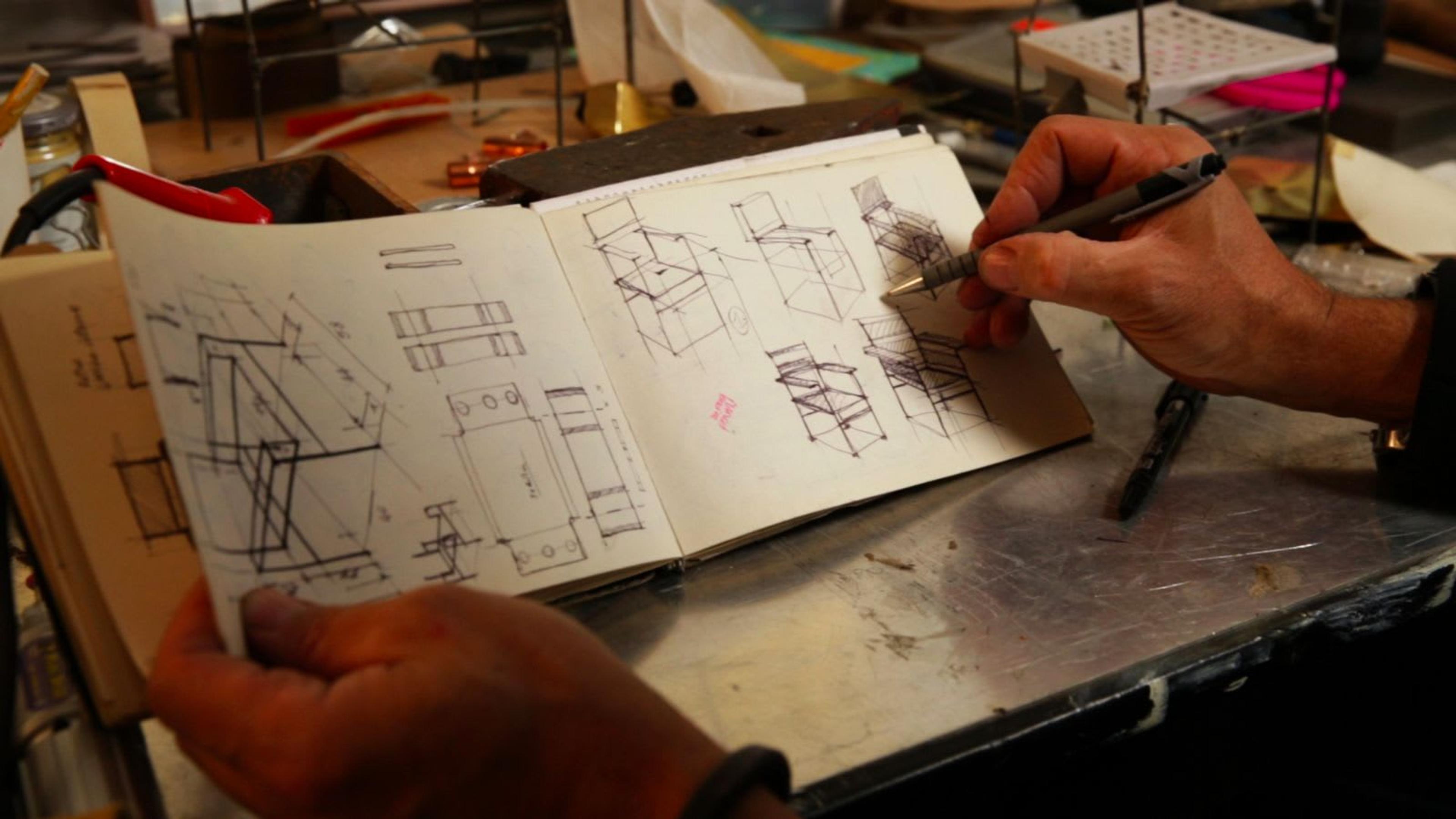 Paolo Calcagni al lavoro