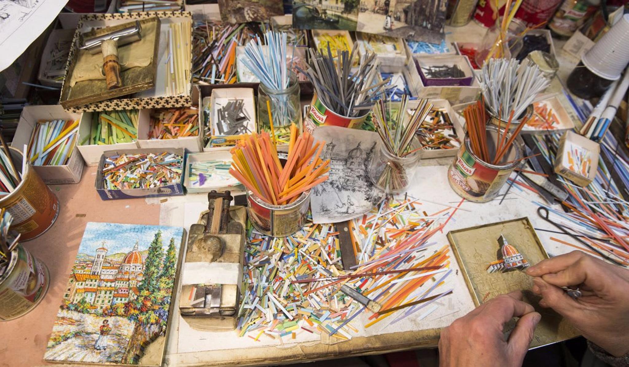 View of Fratelli Traversari Mosaici's workshop.