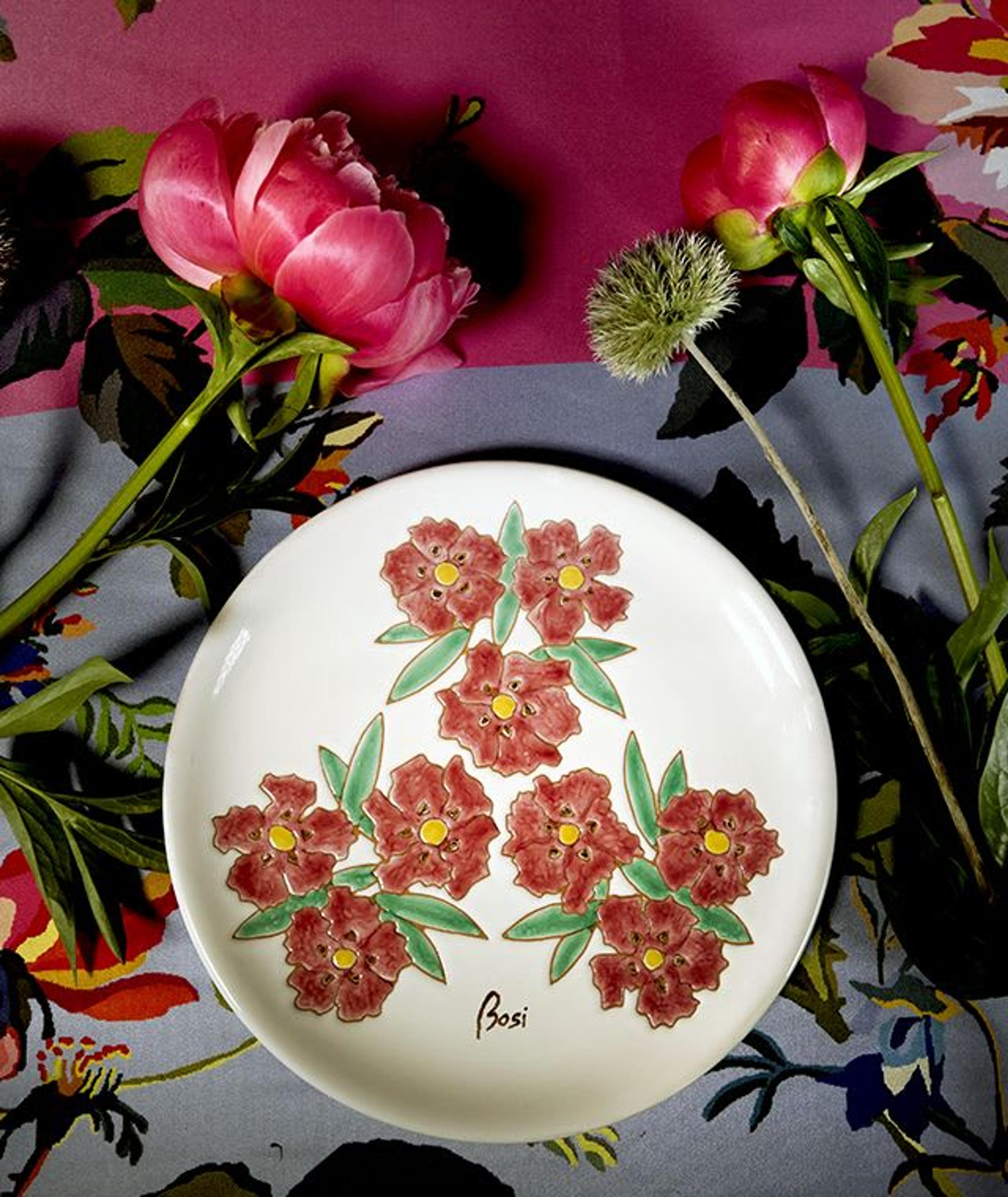 Primavera Pink Decorative Plate by Cerasarda