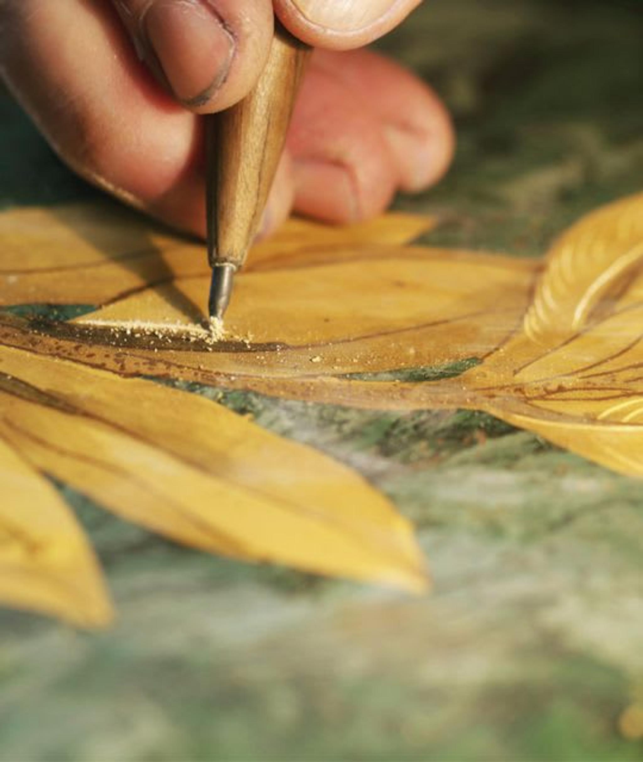 La técnica tradicional florentina de la Sacgliola