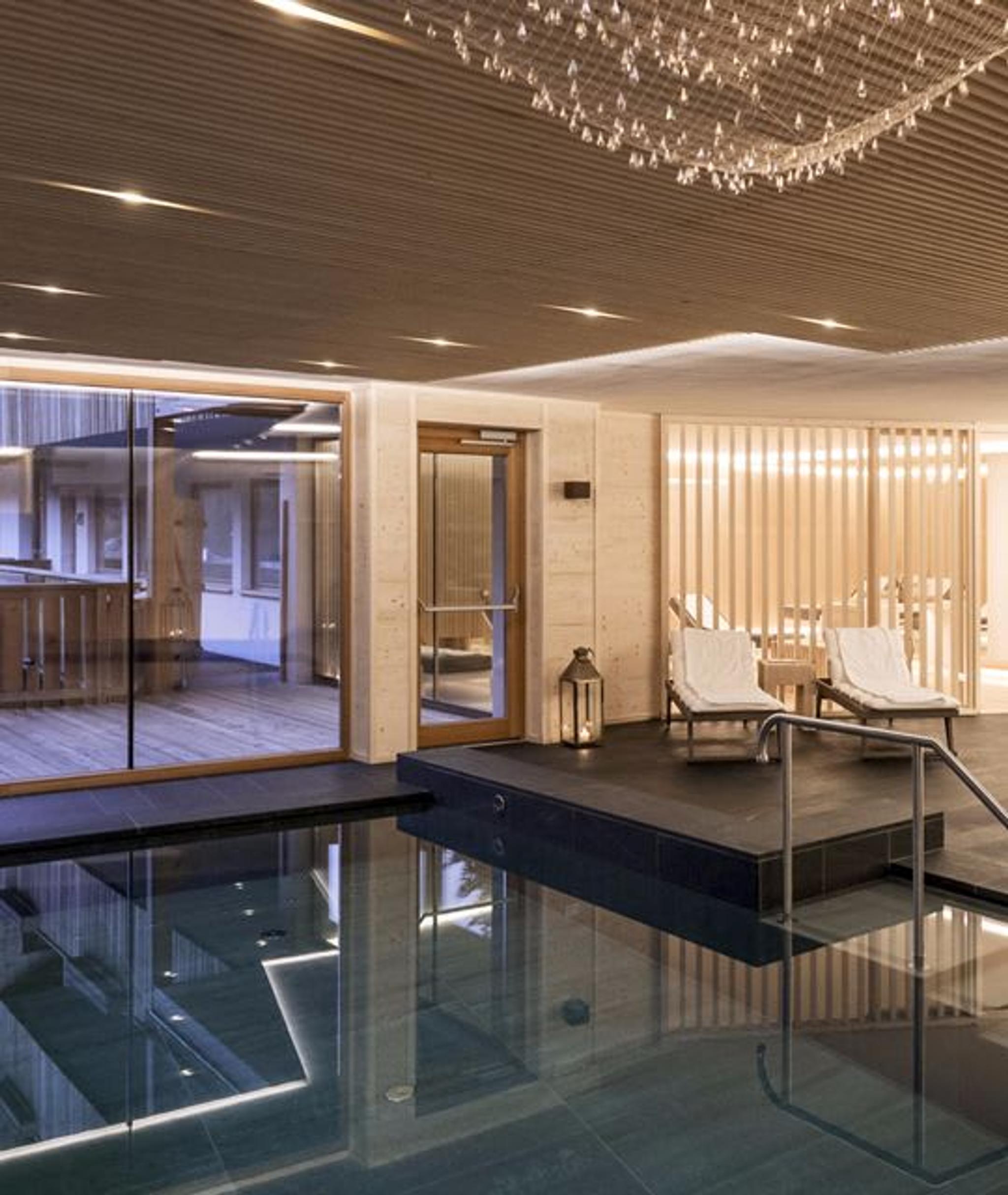 Beautiful interiors of Rosa Alpina Spa